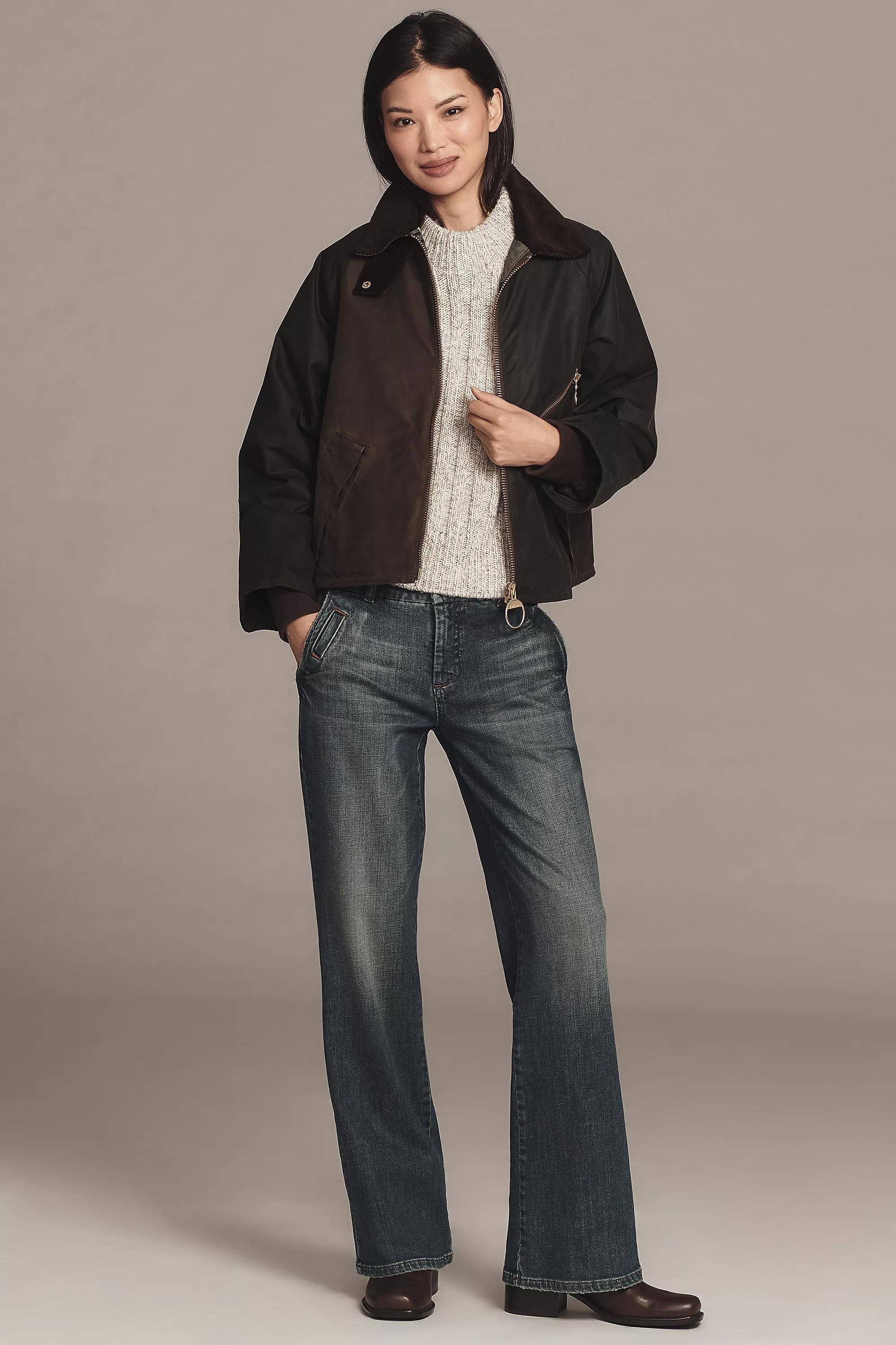Pilcro Le Brun Low-Rise Bootcut Jeans, Blue, A501_0093, medium