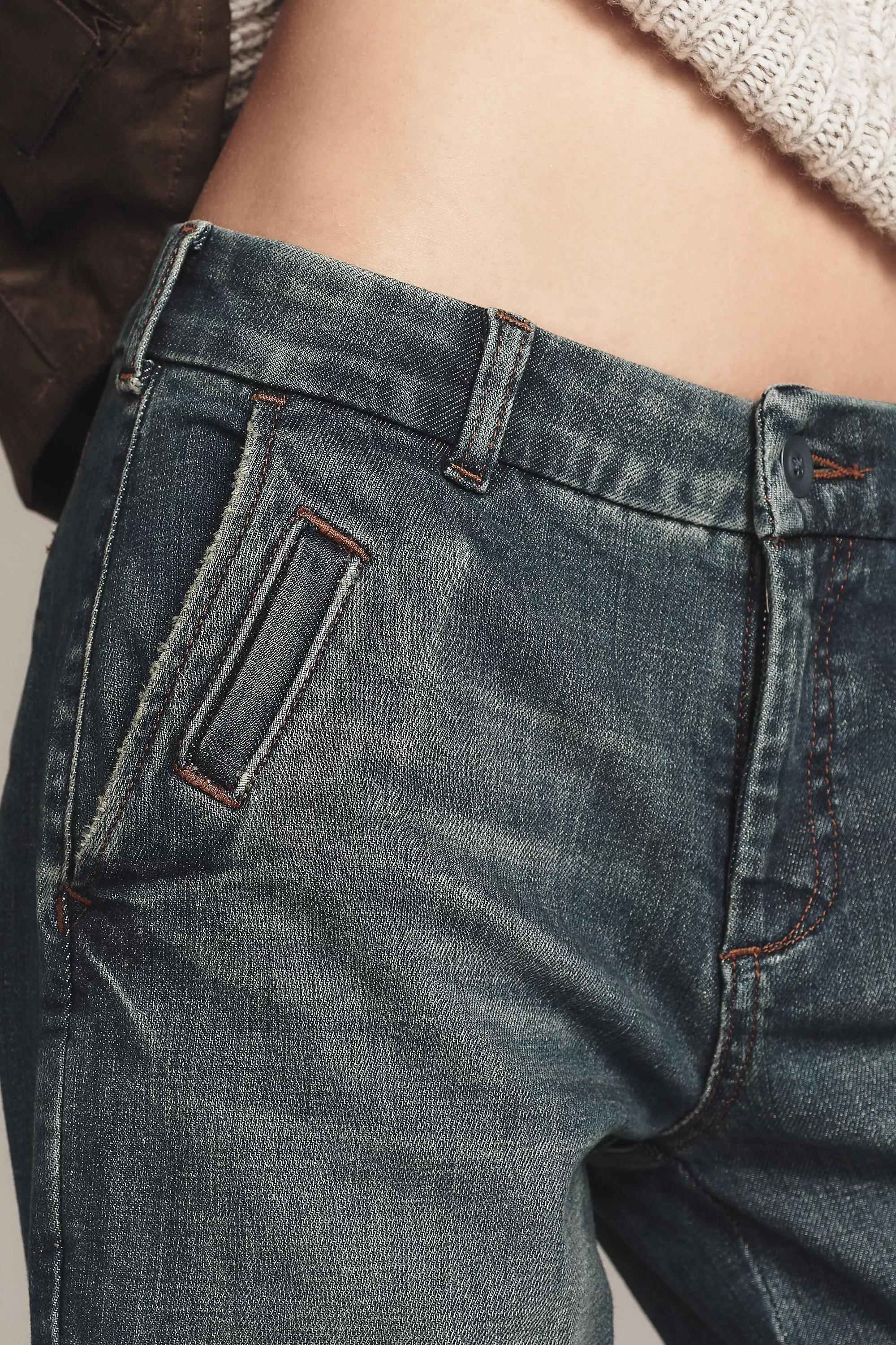 Pilcro Le Brun Low-Rise Bootcut Jeans, Blue, A501_0093, large image number 3