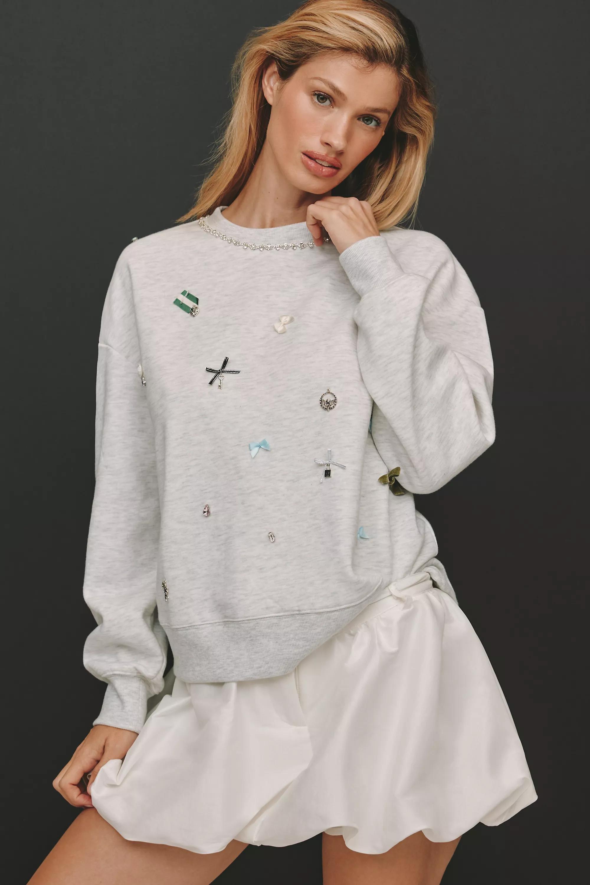 By Maeve Icon Sweatshirt, Grey, A501_0500, medium