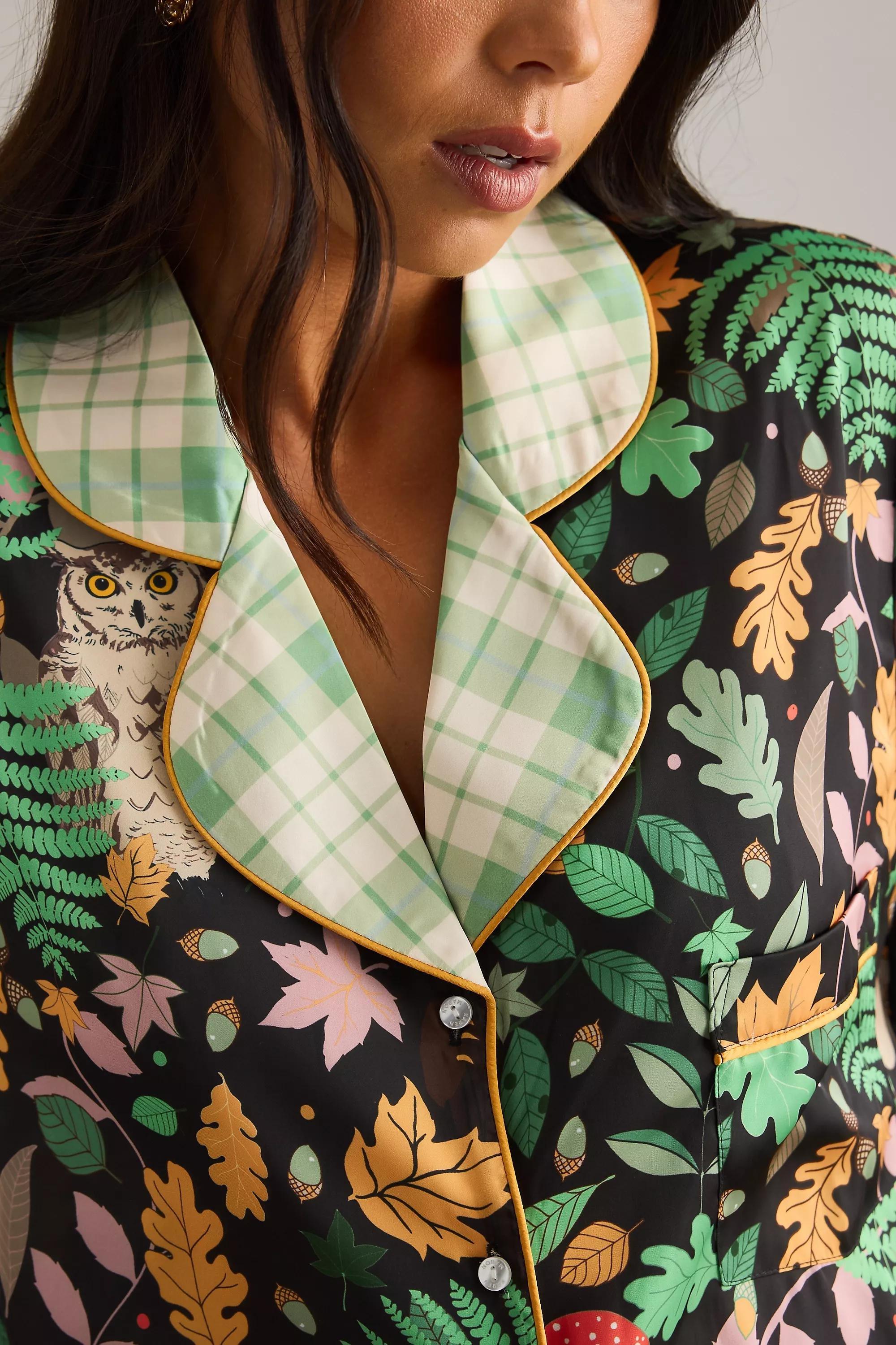 Karen Mabon Magic Forest Long Pyjama Set, Green, A501_0038, large image number 3