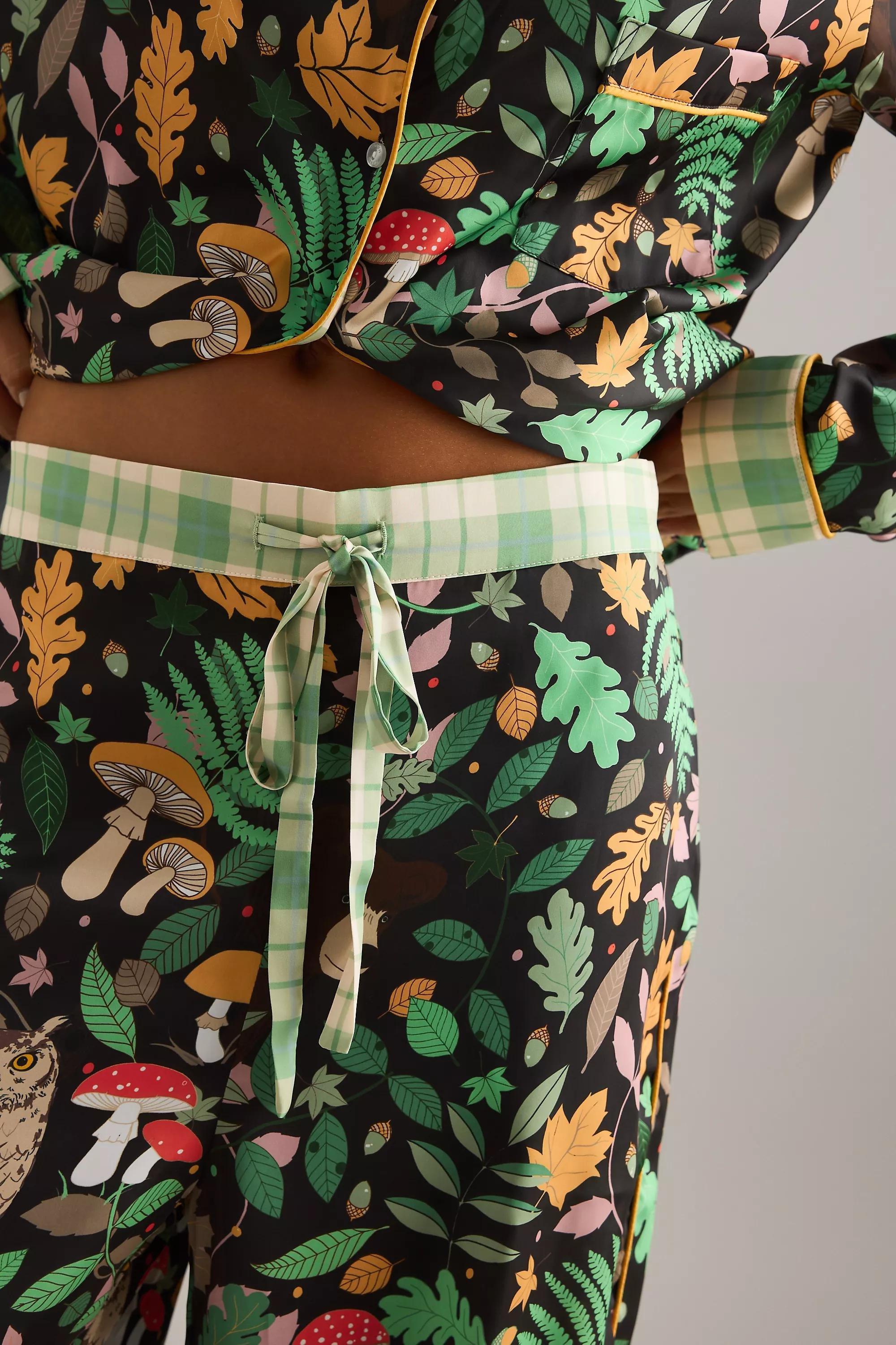 Karen Mabon Magic Forest Long Pyjama Set, Green, A501_0038, large image number 4