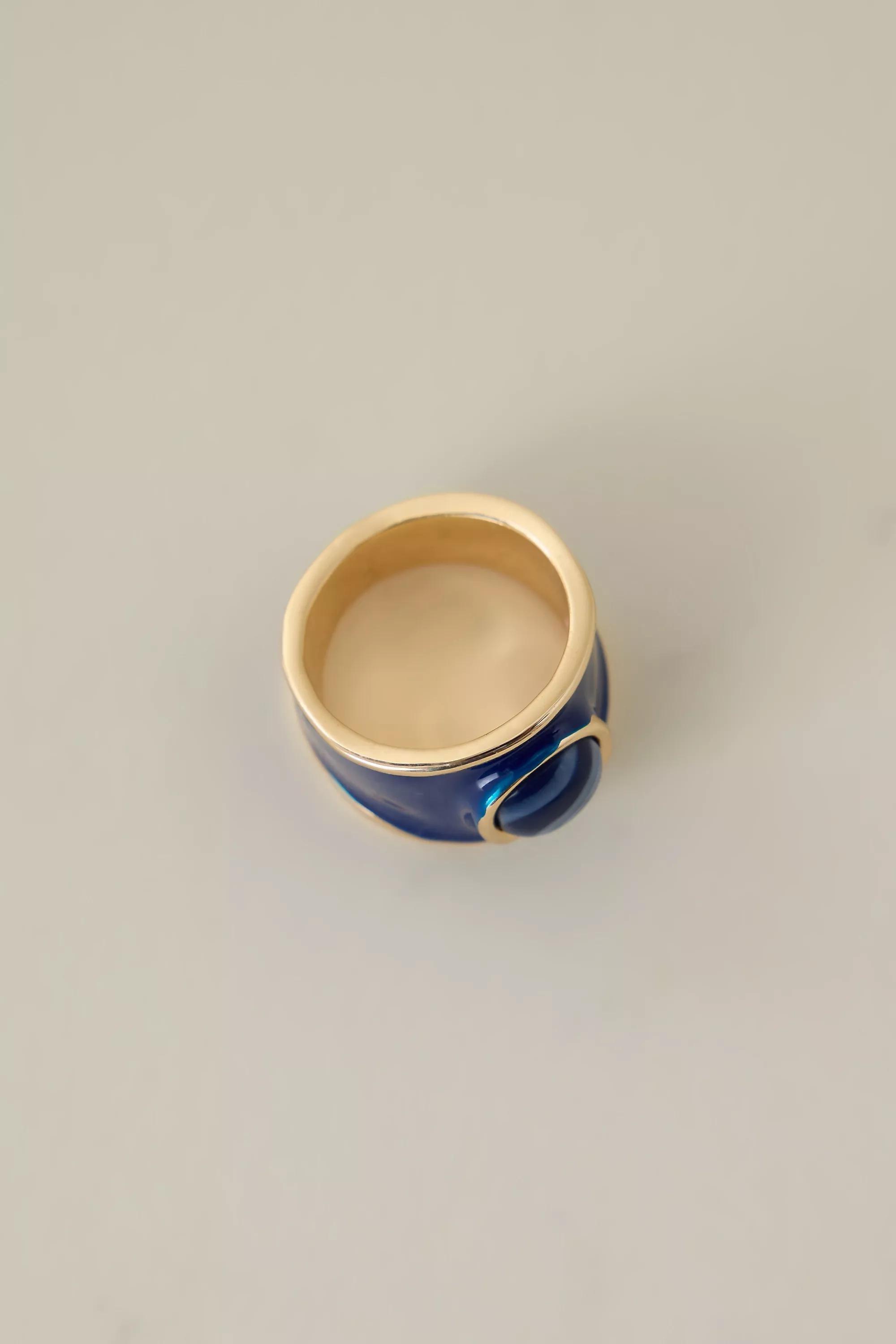 Coloured Stone Ring, Blue, A501_0040, large image number 1