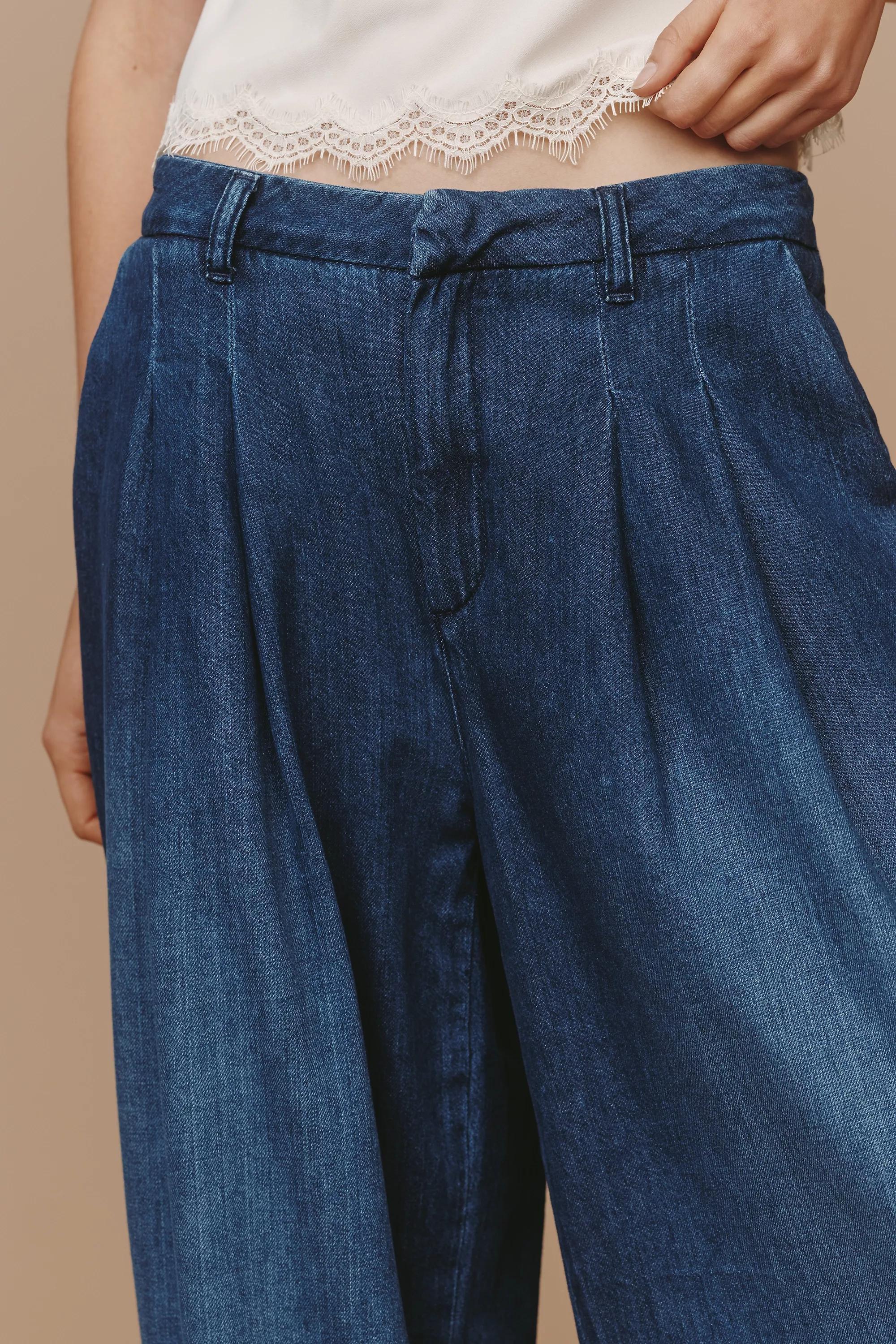By Pilcro High Rise Wide-Leg Jeans, Blue, A501_0093, large image number 2