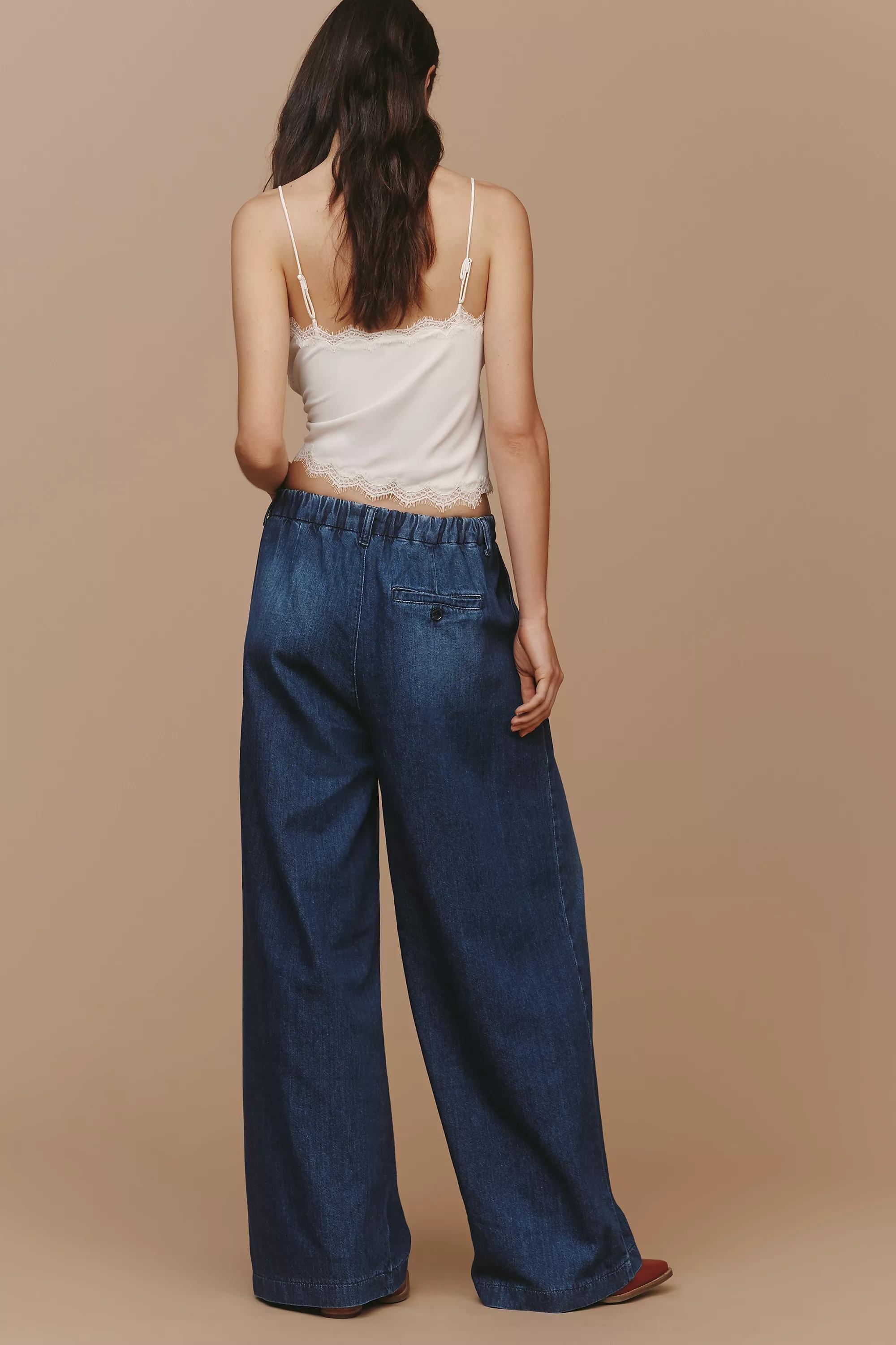 By Pilcro High Rise Wide-Leg Jeans, Blue, A501_0093, large image number 3