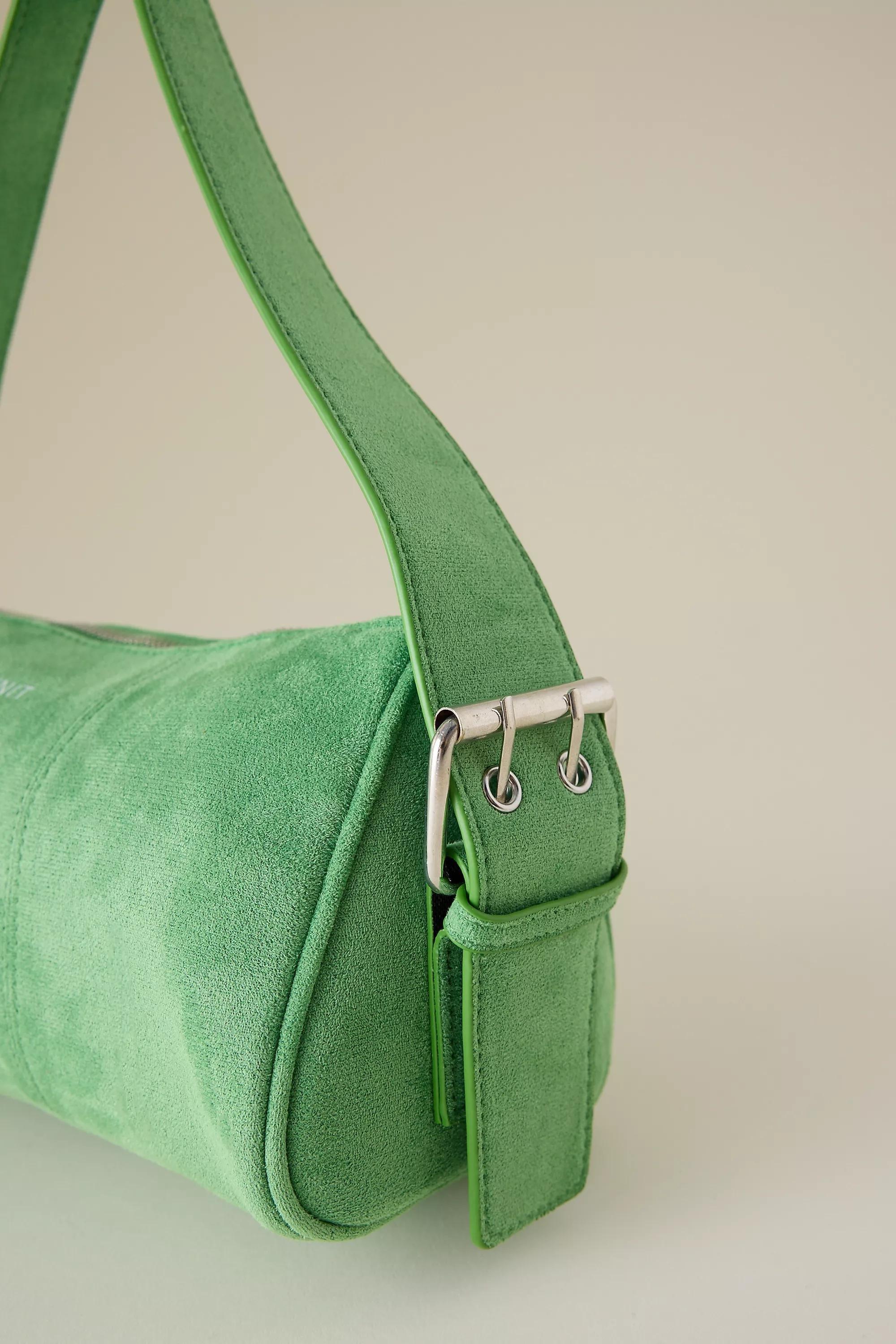 Glynit Posy Faux-Suede Shoulder Bag, Green, A501_0030, large image number 1