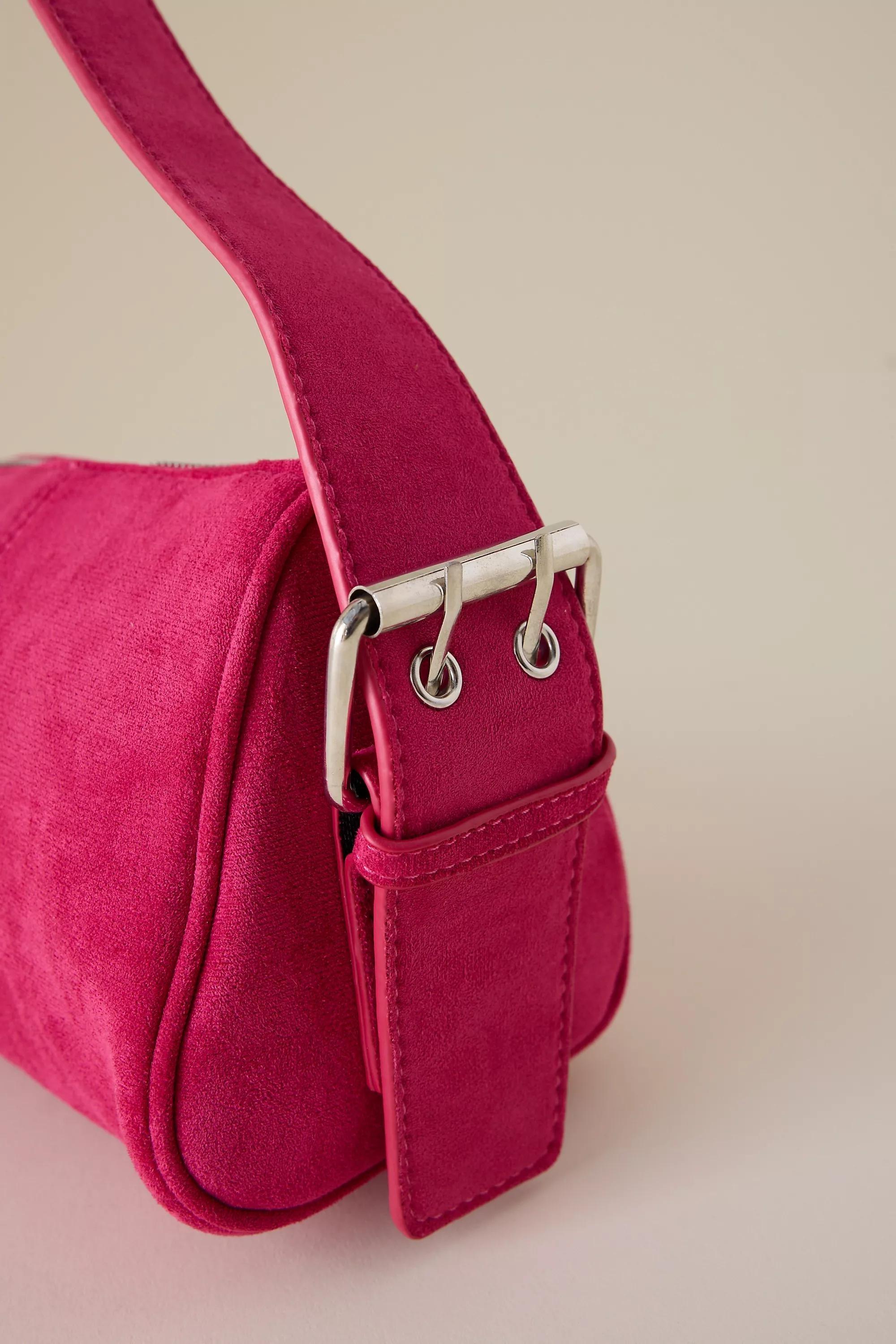 Glynit Posy Faux-Suede Shoulder Bag, Pink, A501_0066, large image number 3