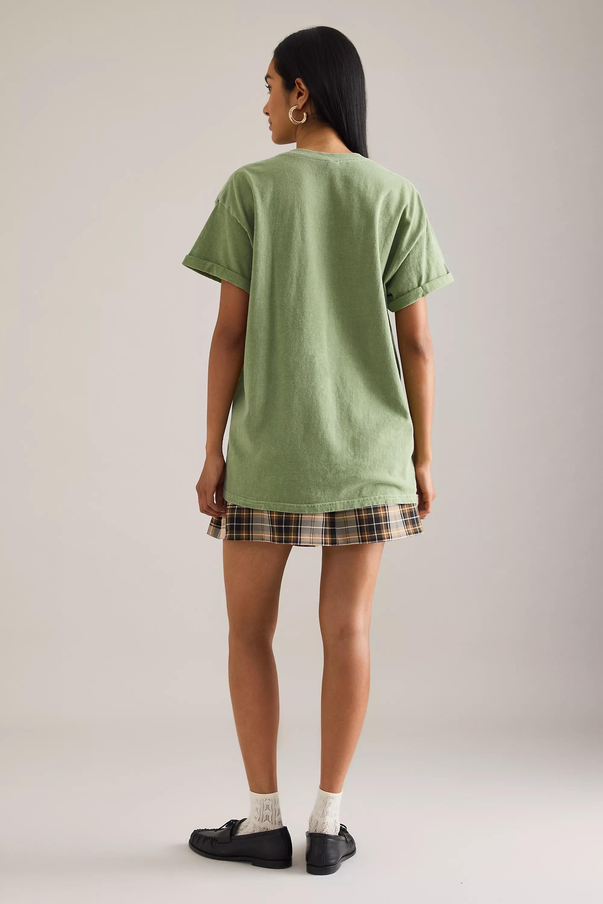 By Anthropologie Celestial Boyfriend T-Shirt, Green, , large image number 1