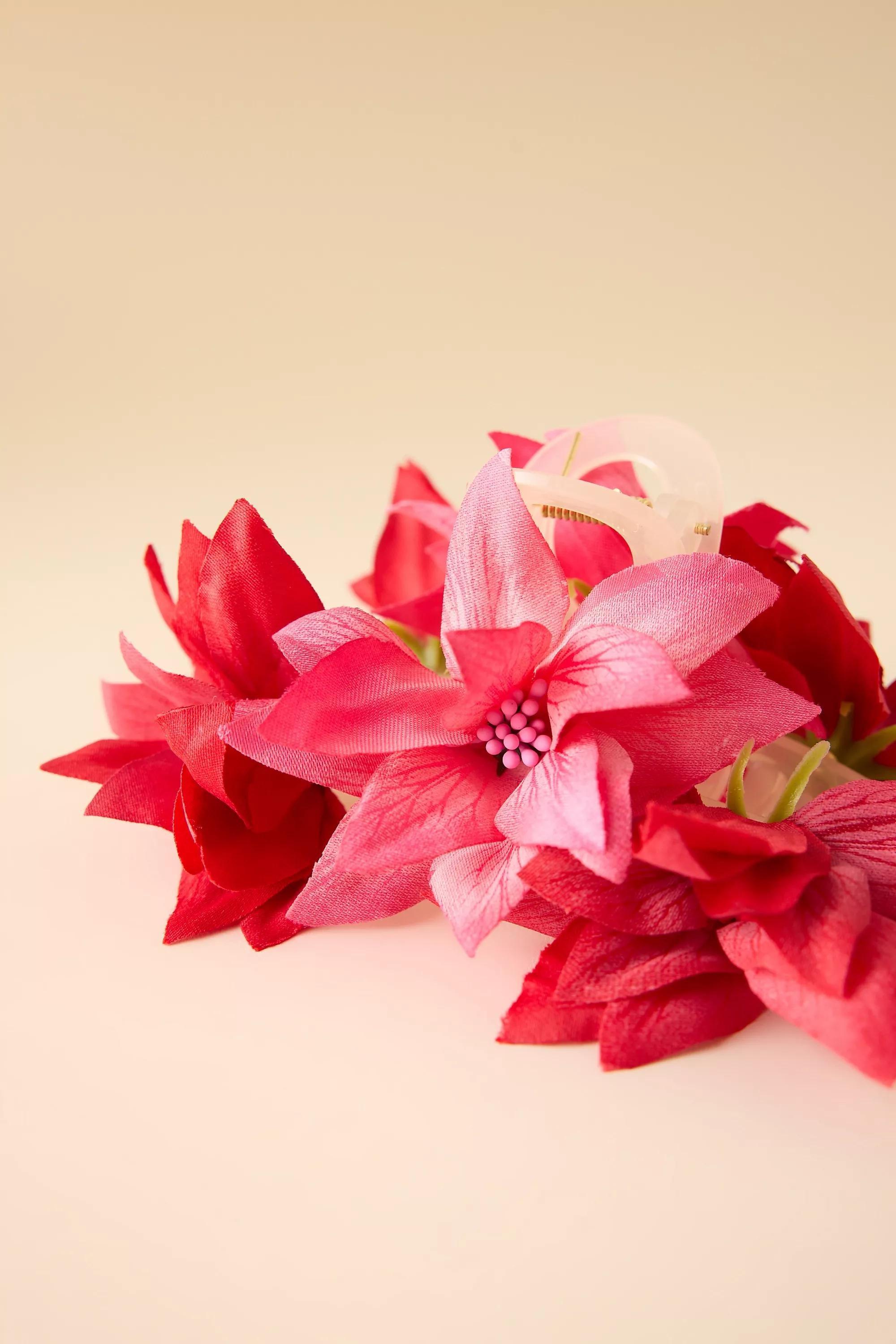 The Lily Flower Hair Claw Clip, Red, A501_0060, large image number 1