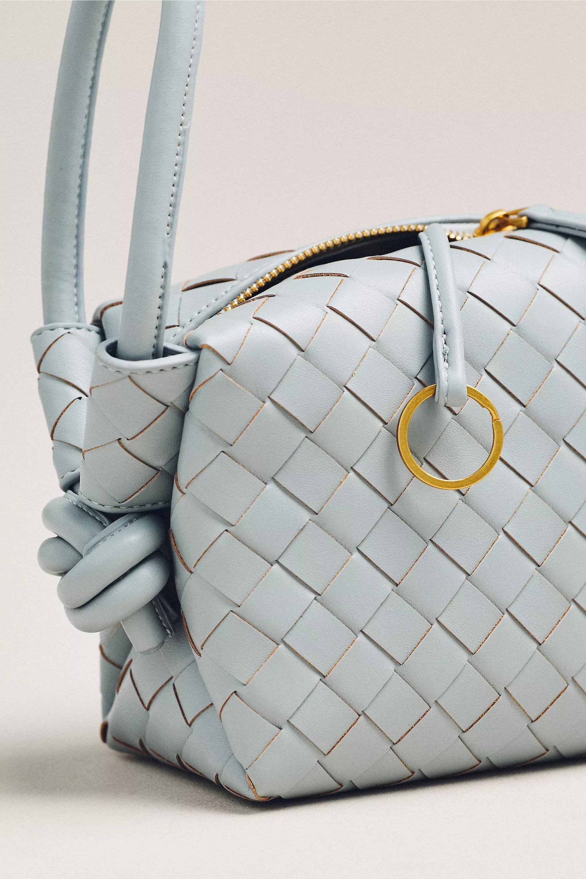 Loop-Strap Woven Crossbody Bag, Blue, A501_0410, large image number 4