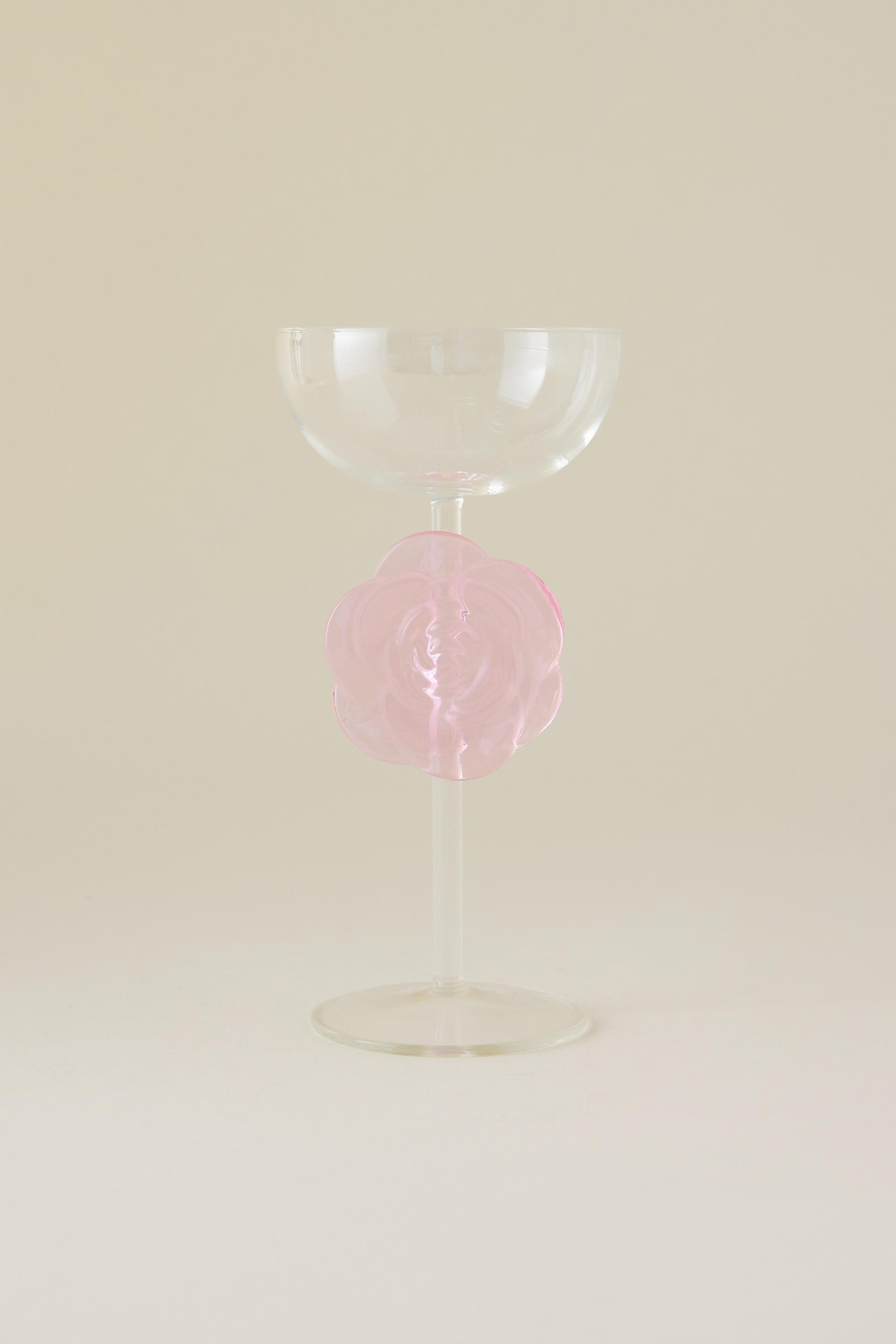Lepel Club Rosette Coupe Glass, Pink, Pink, large image number 0