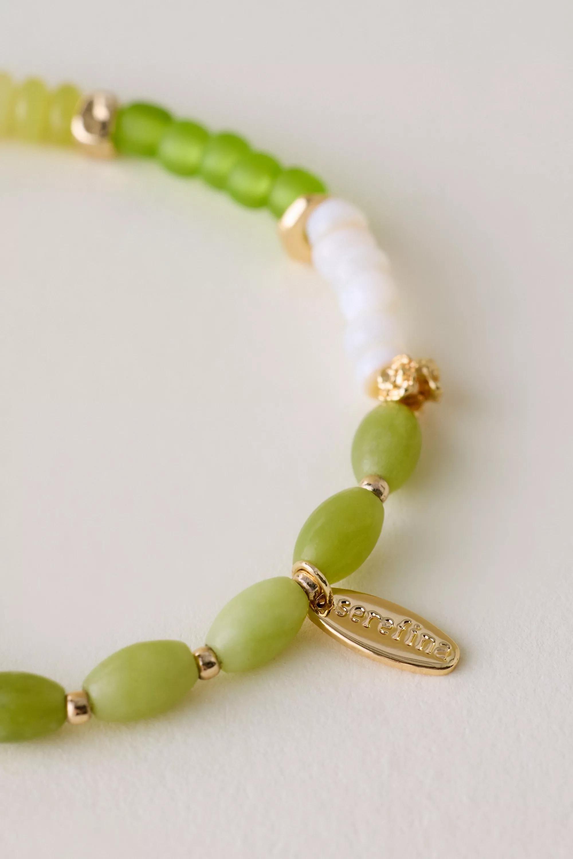 Beaded Stretch Bracelet, Yellow, A501_0034, large image number 2