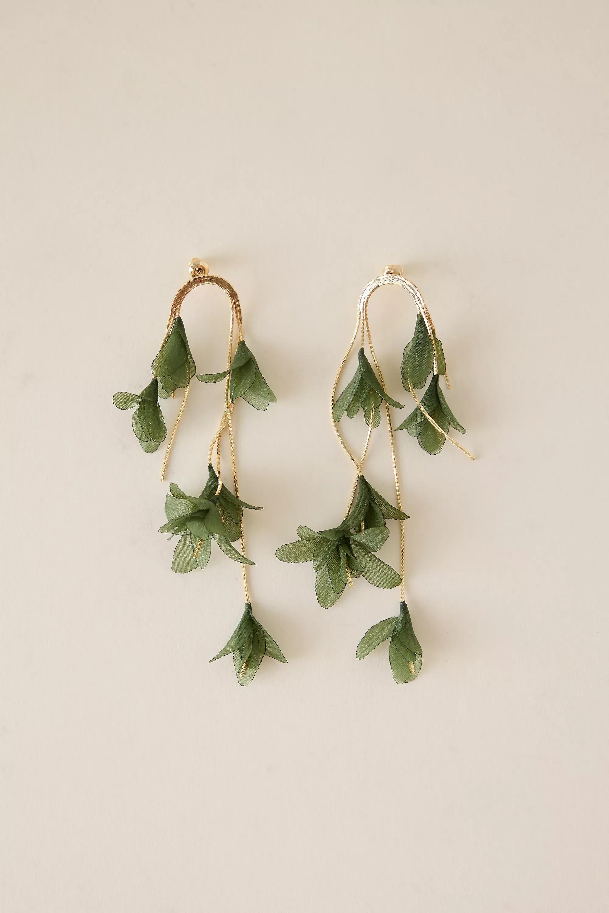 Flutter Flower Drop Earrings, , medium