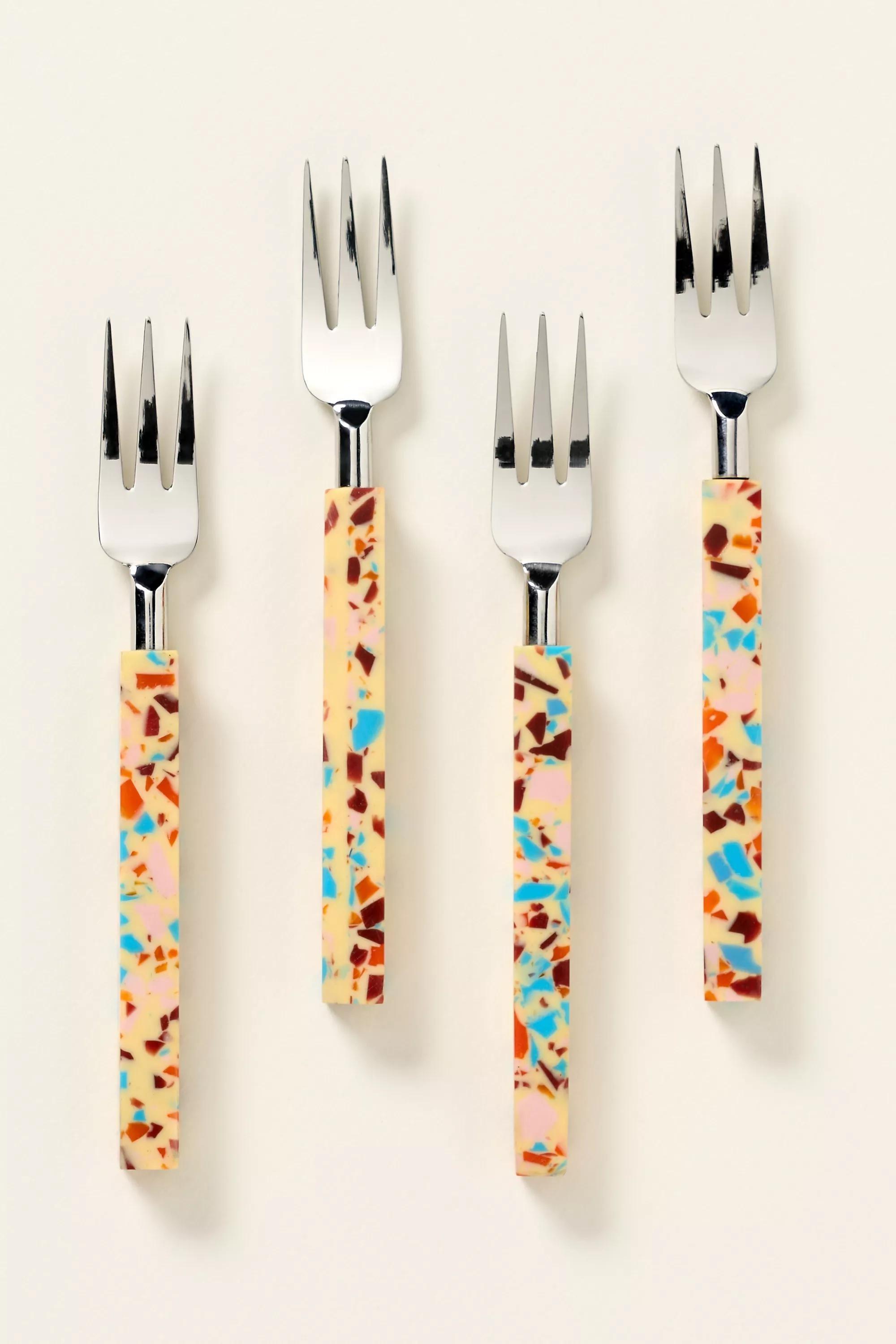 By Anthropologie Gaetano Appetizer Forks, Set Of 4, A501_0249, large image number 0