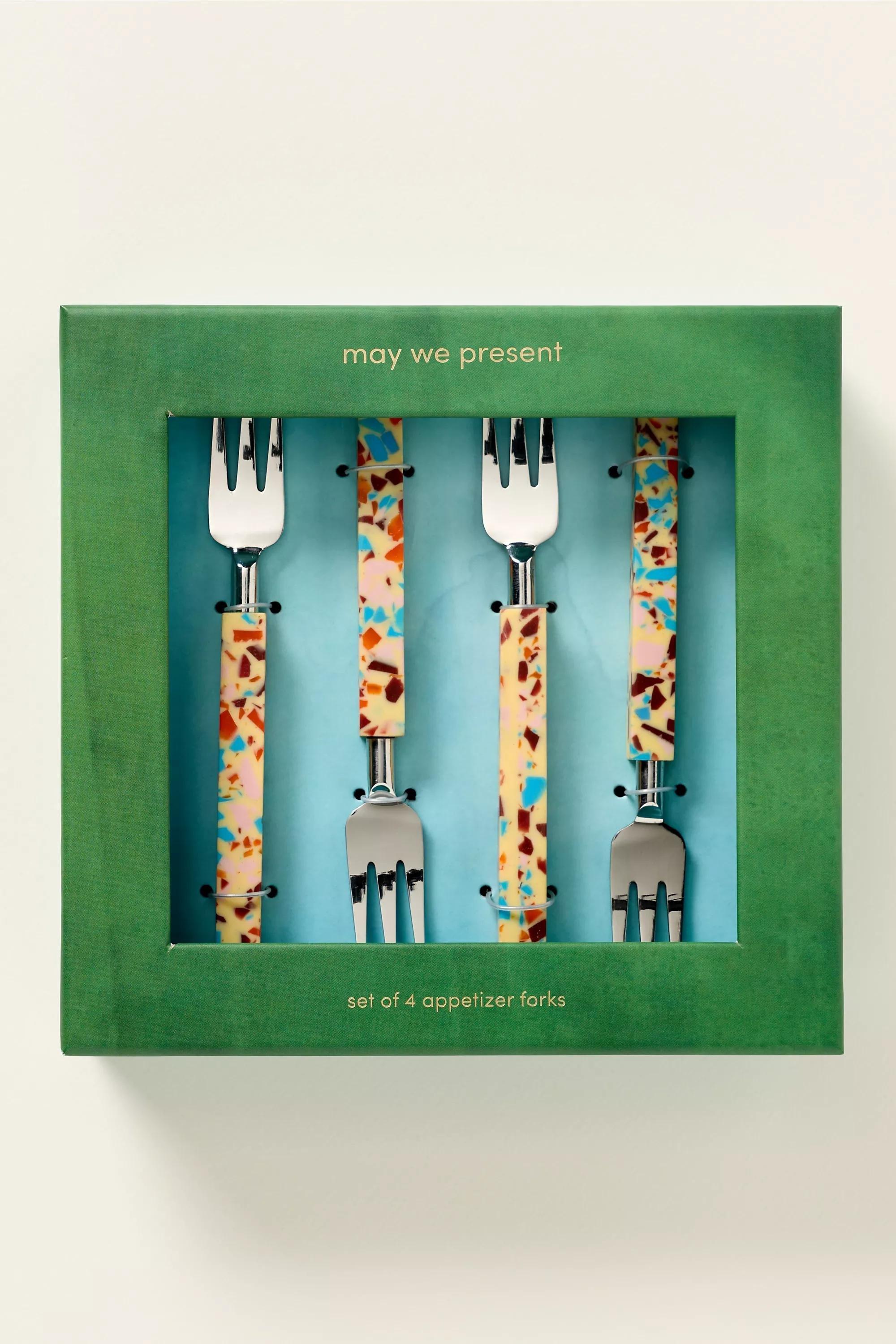 By Anthropologie Gaetano Appetizer Forks, Set Of 4, A501_0249, large image number 1