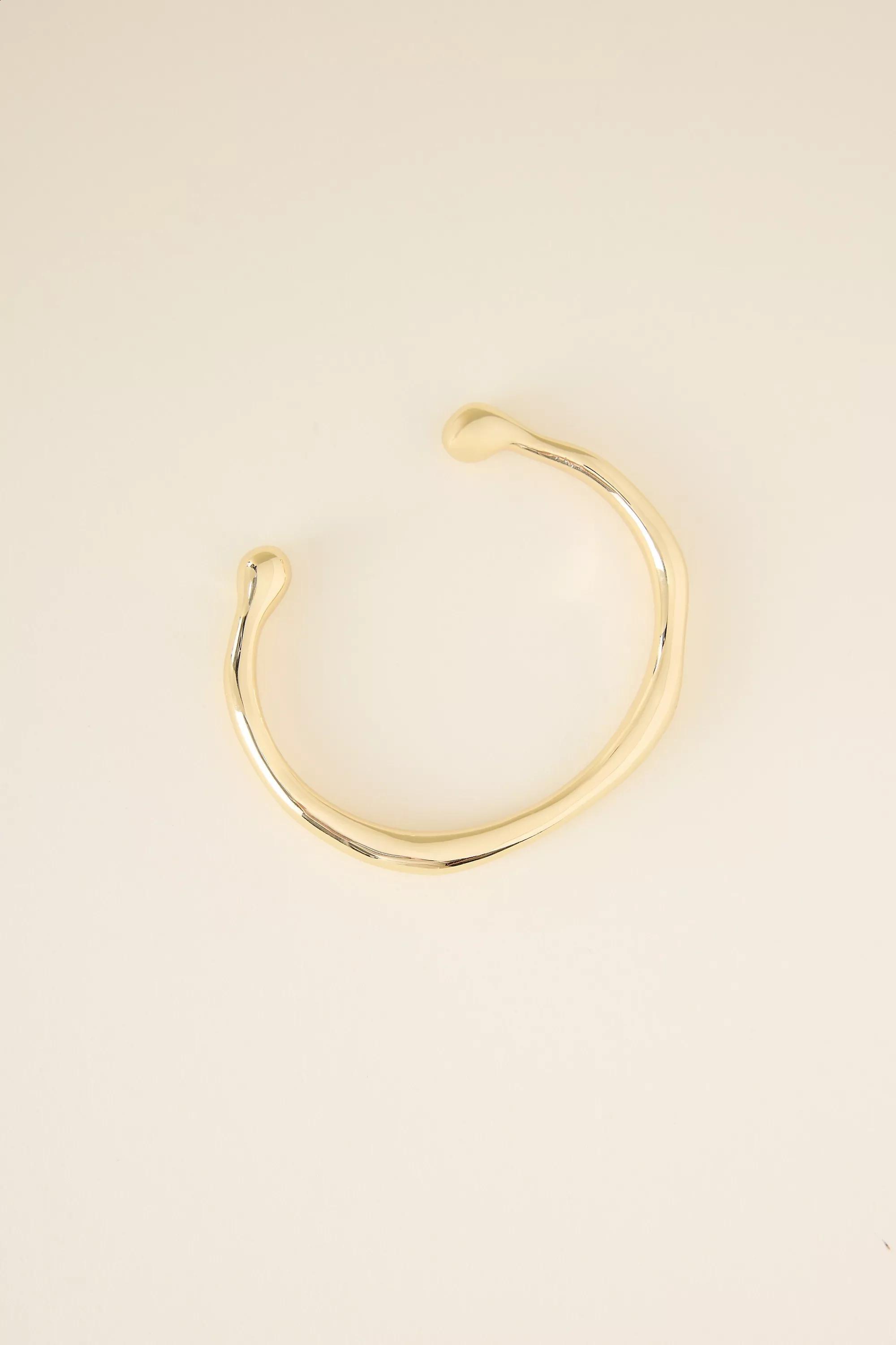 GOLD Hammered Cuff Bracelet, A501_0070, medium