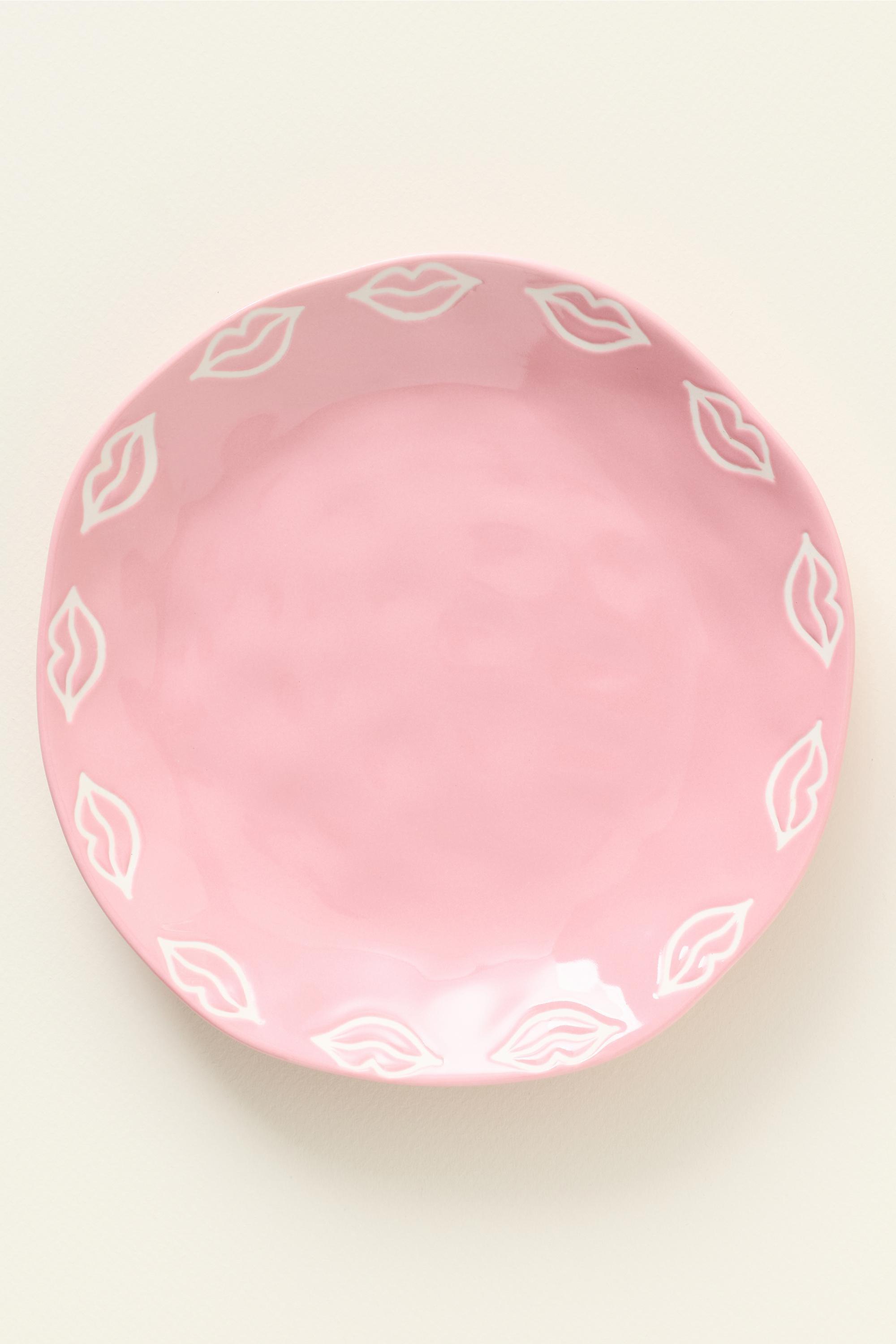 Vida Icon Stoneware Dessert Plate, Red, A501_0065, medium