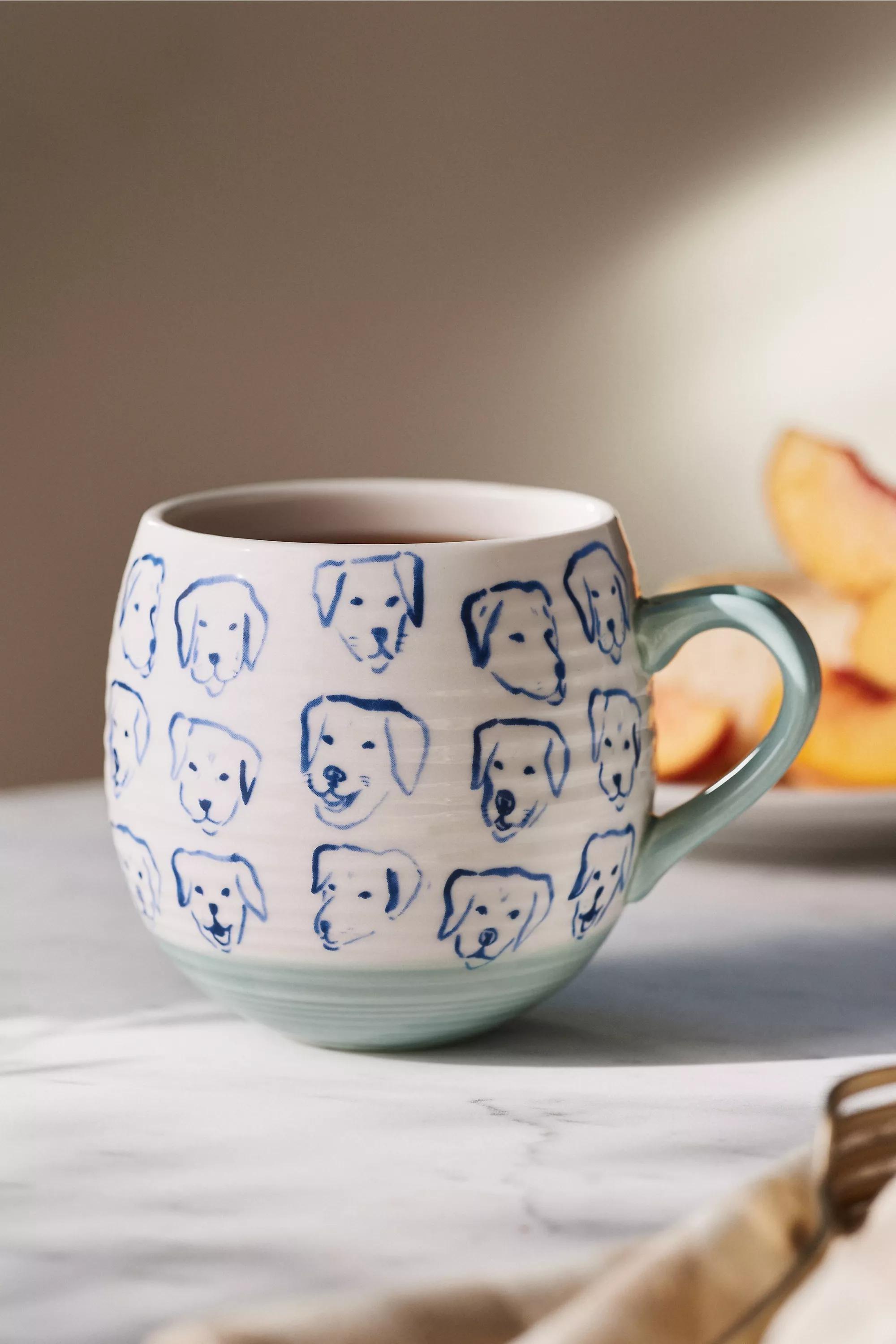 Leah Reena Goren Stoneware Mug, Blue, A501_0092, large image number 0