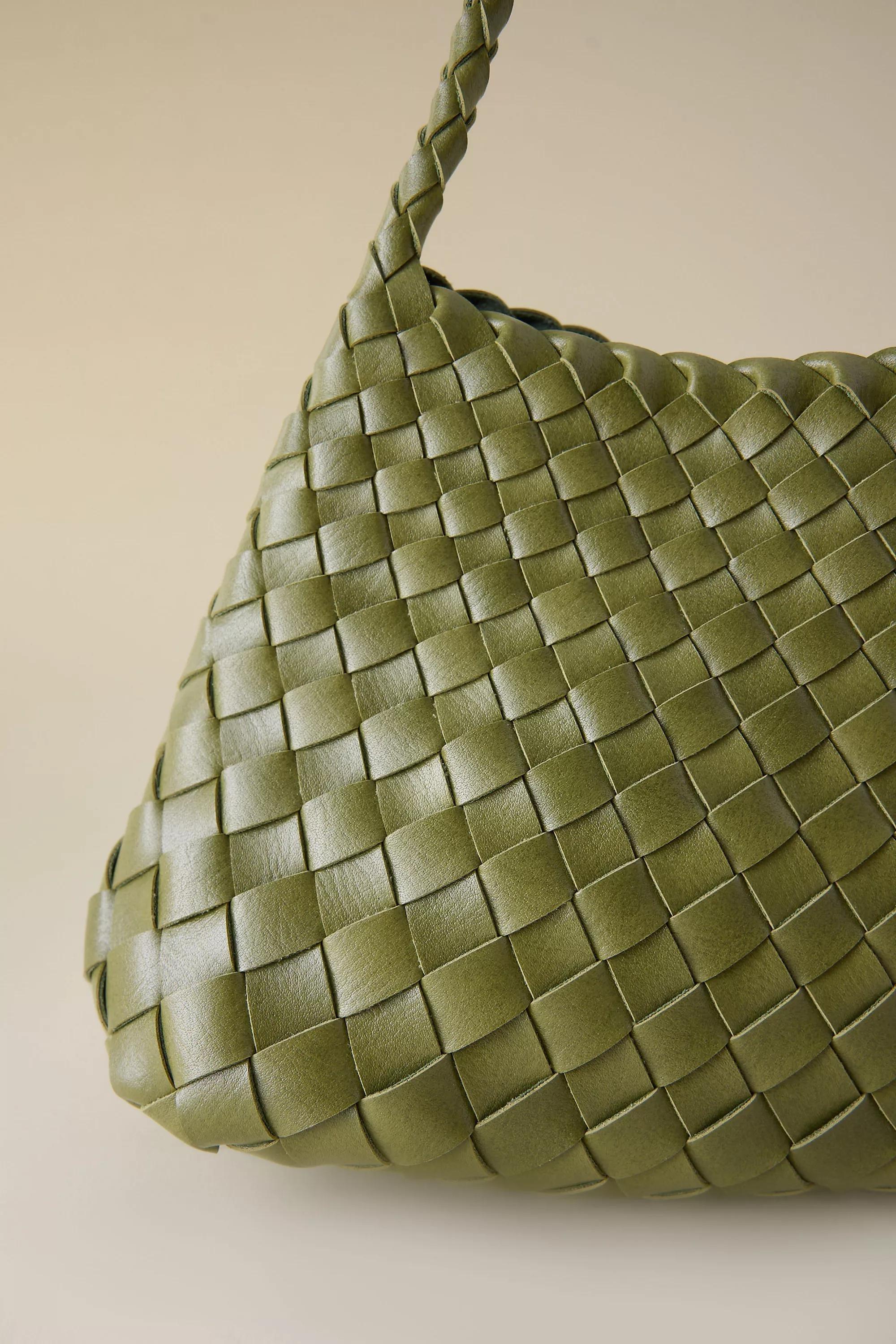 Calla Woven Shoulder Bag, Green, Green, medium
