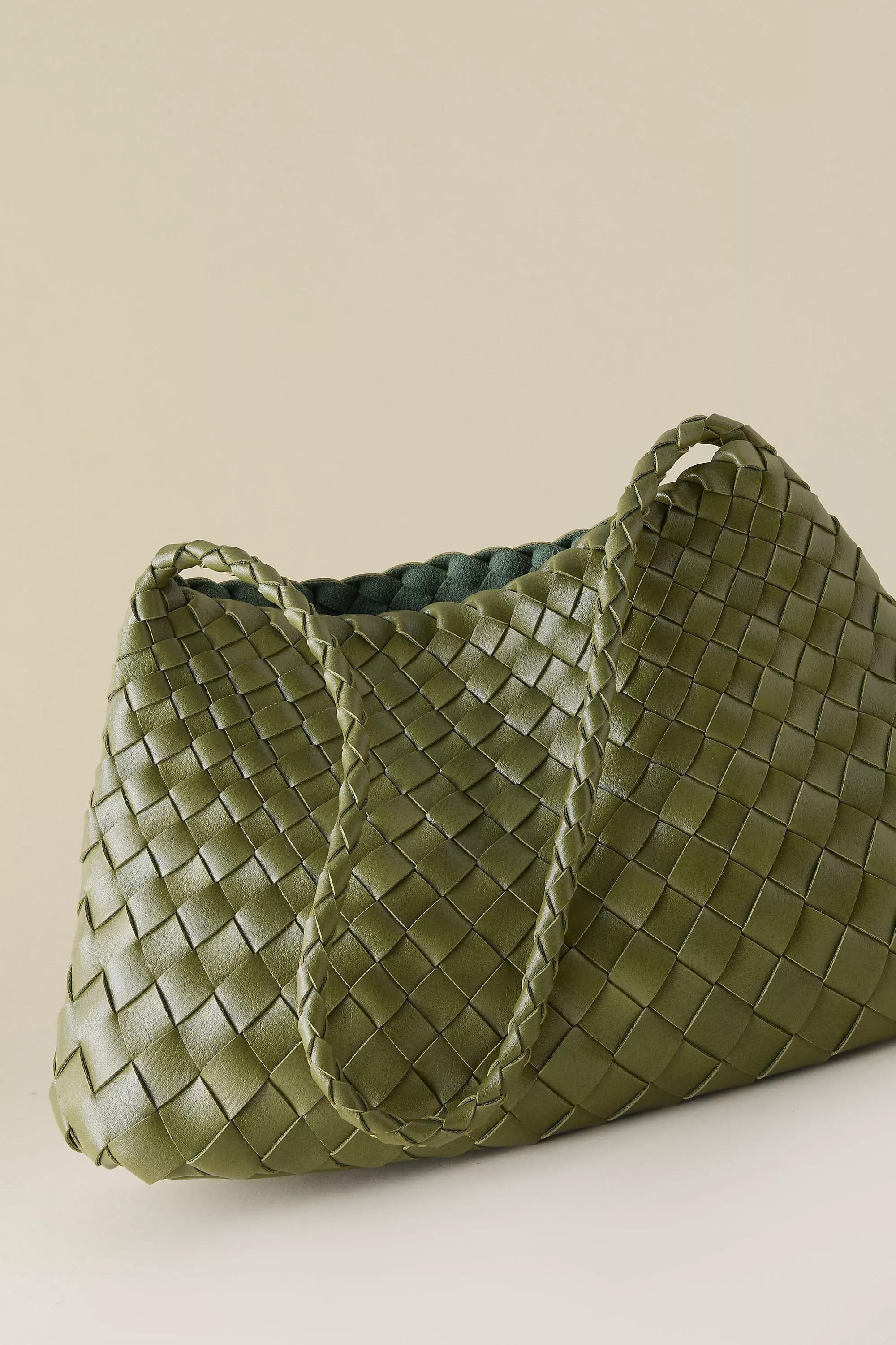 Calla Woven Shoulder Bag, Green, Green, large image number 3