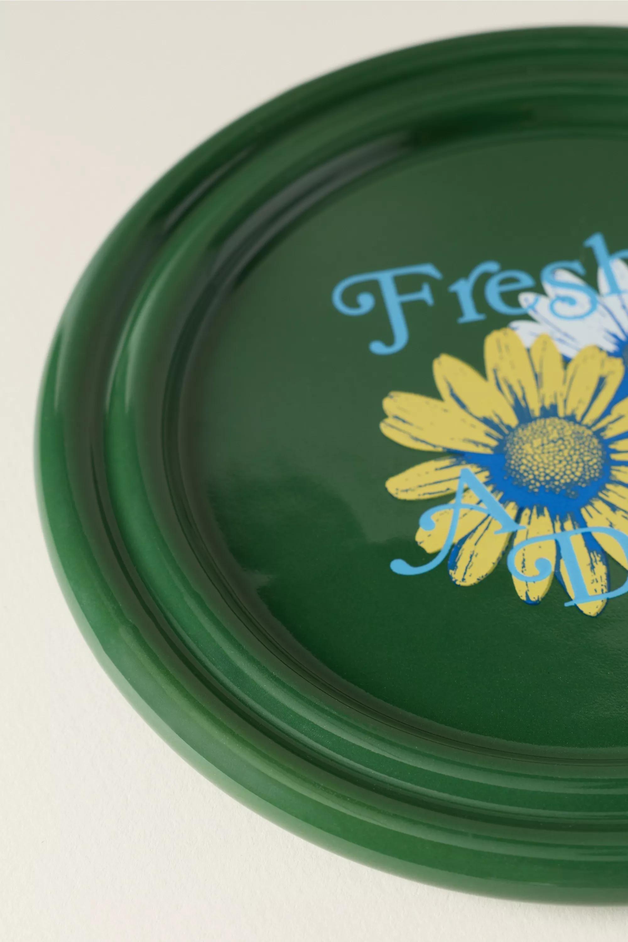 Ariane Stoneware Dessert Plate, Green, A501_0030, large image number 3