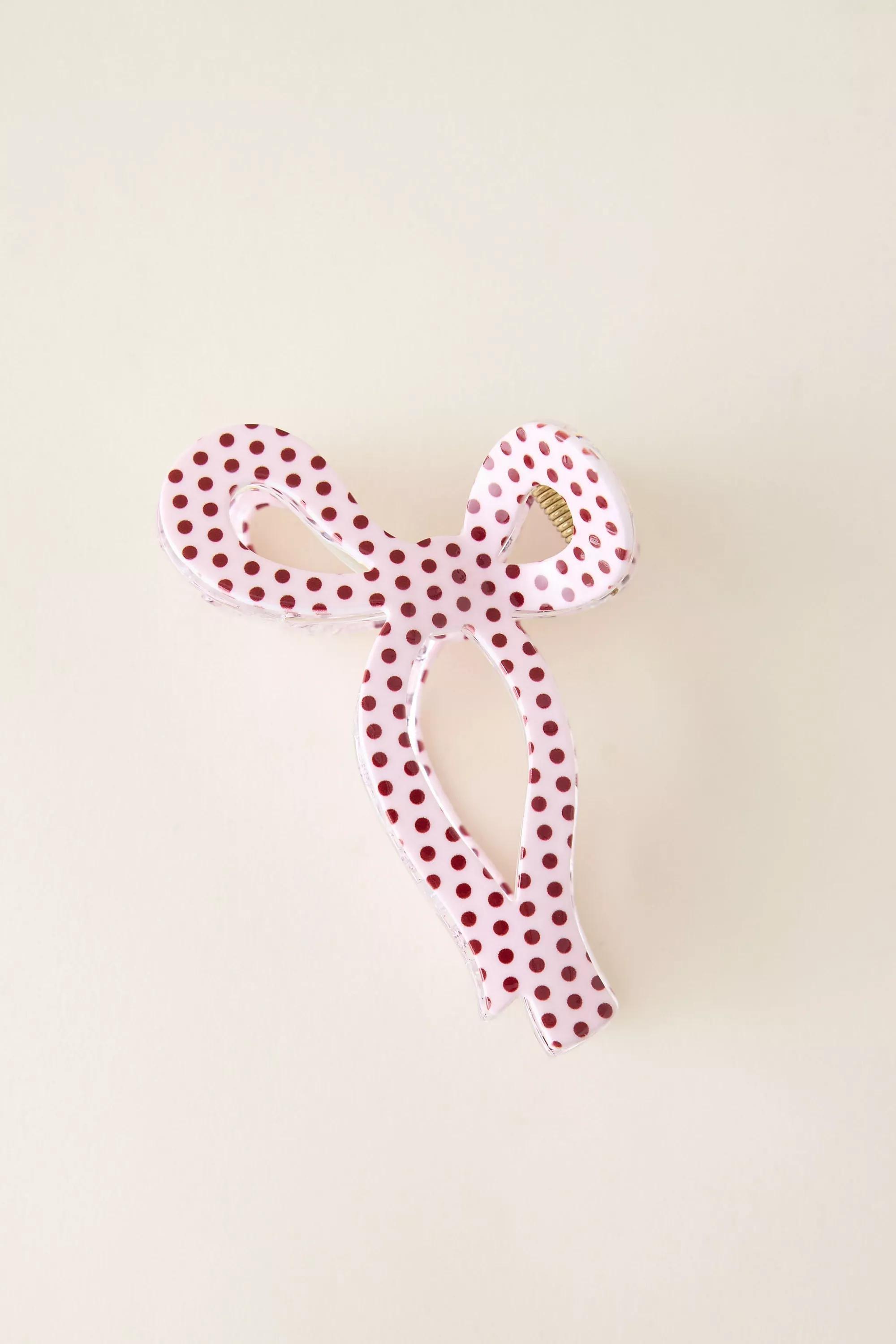 Resin Bow Claw Clip, Pink, A501_0066, large image number 0
