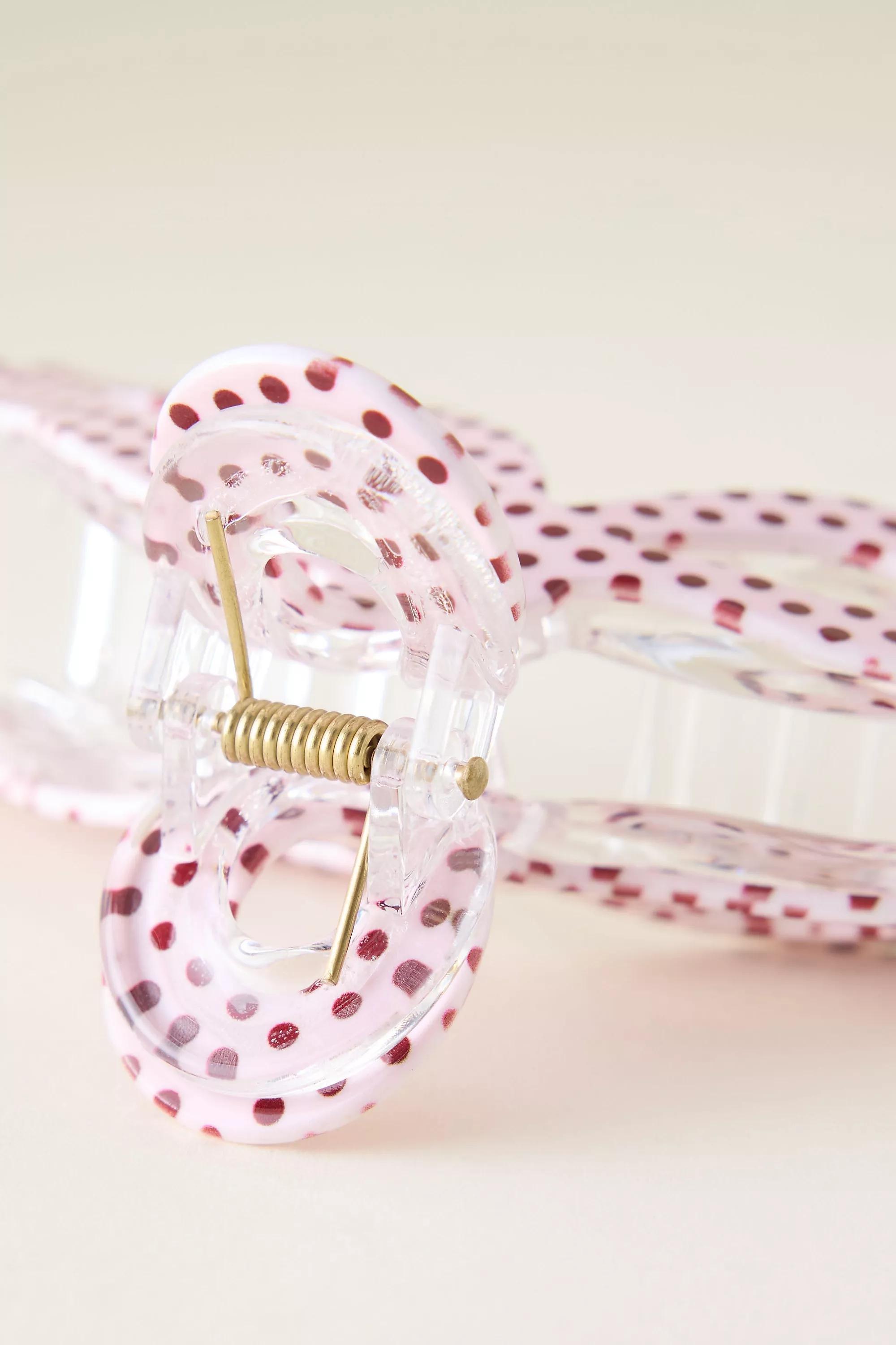 Resin Bow Claw Clip, Pink, A501_0066, large image number 1