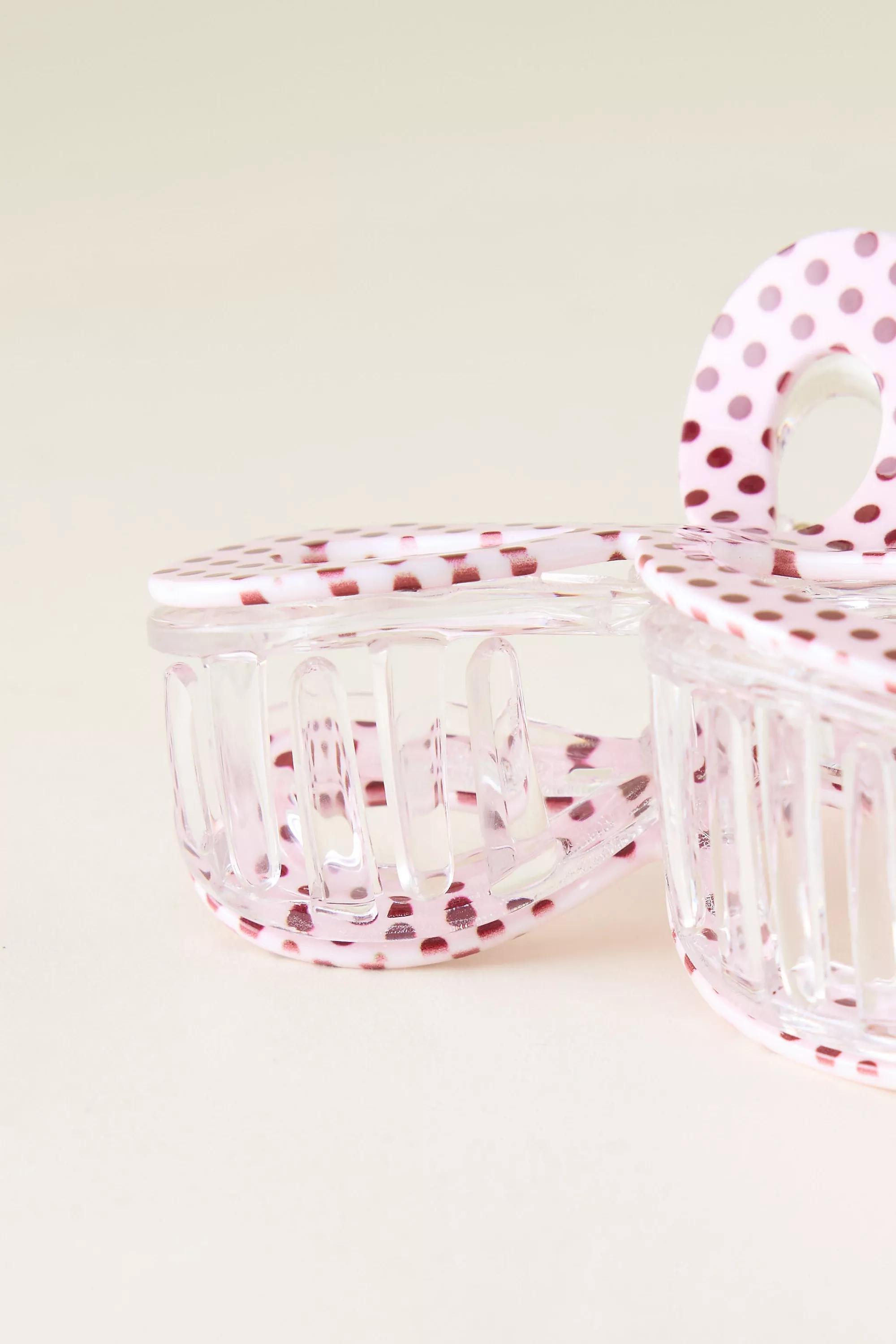 Resin Bow Claw Clip, Pink, A501_0066, large image number 2