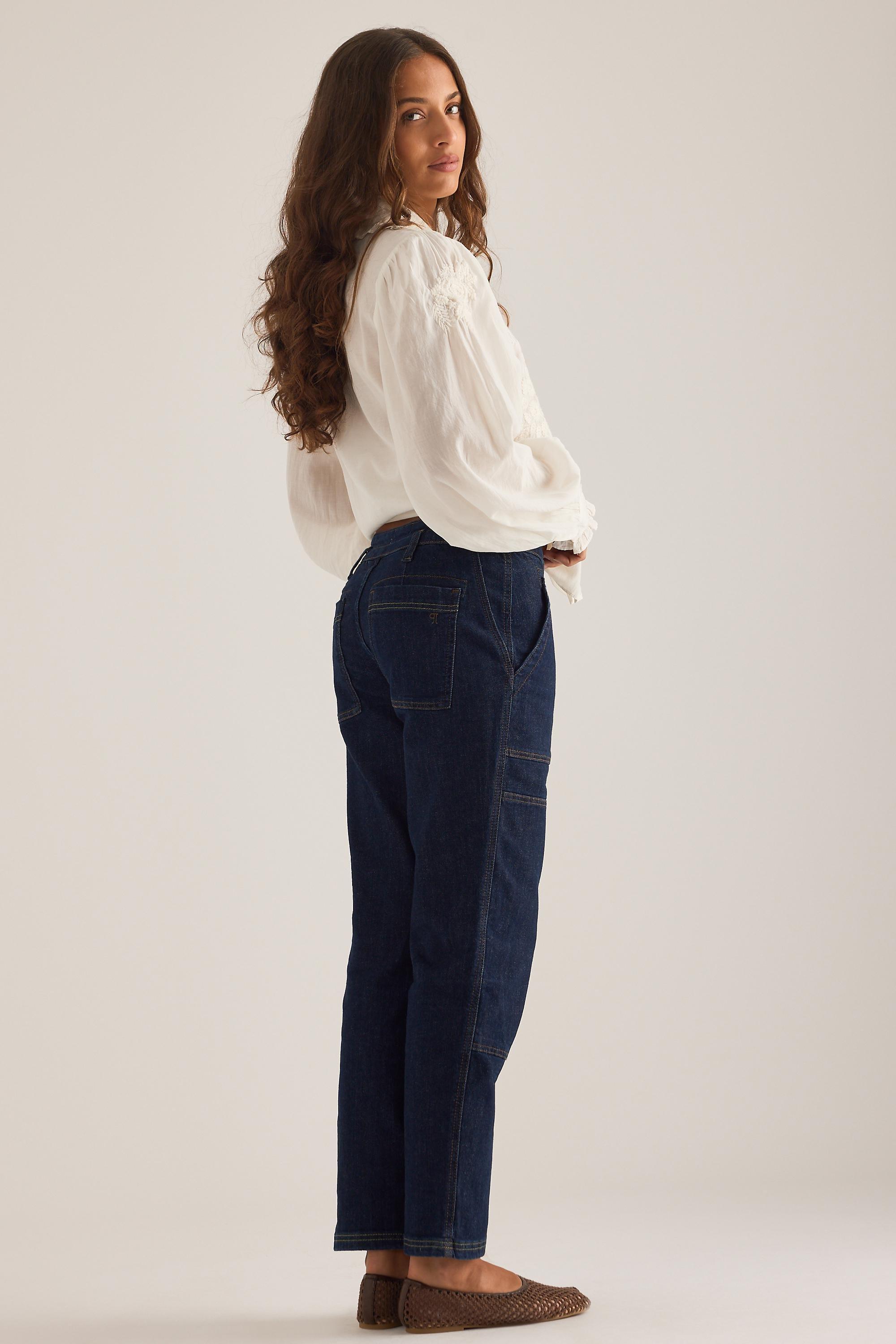 The Wanderer Mid-Rise Relaxed Jeans By Pilcro, Denim Dark, A501_0091, large image number 1