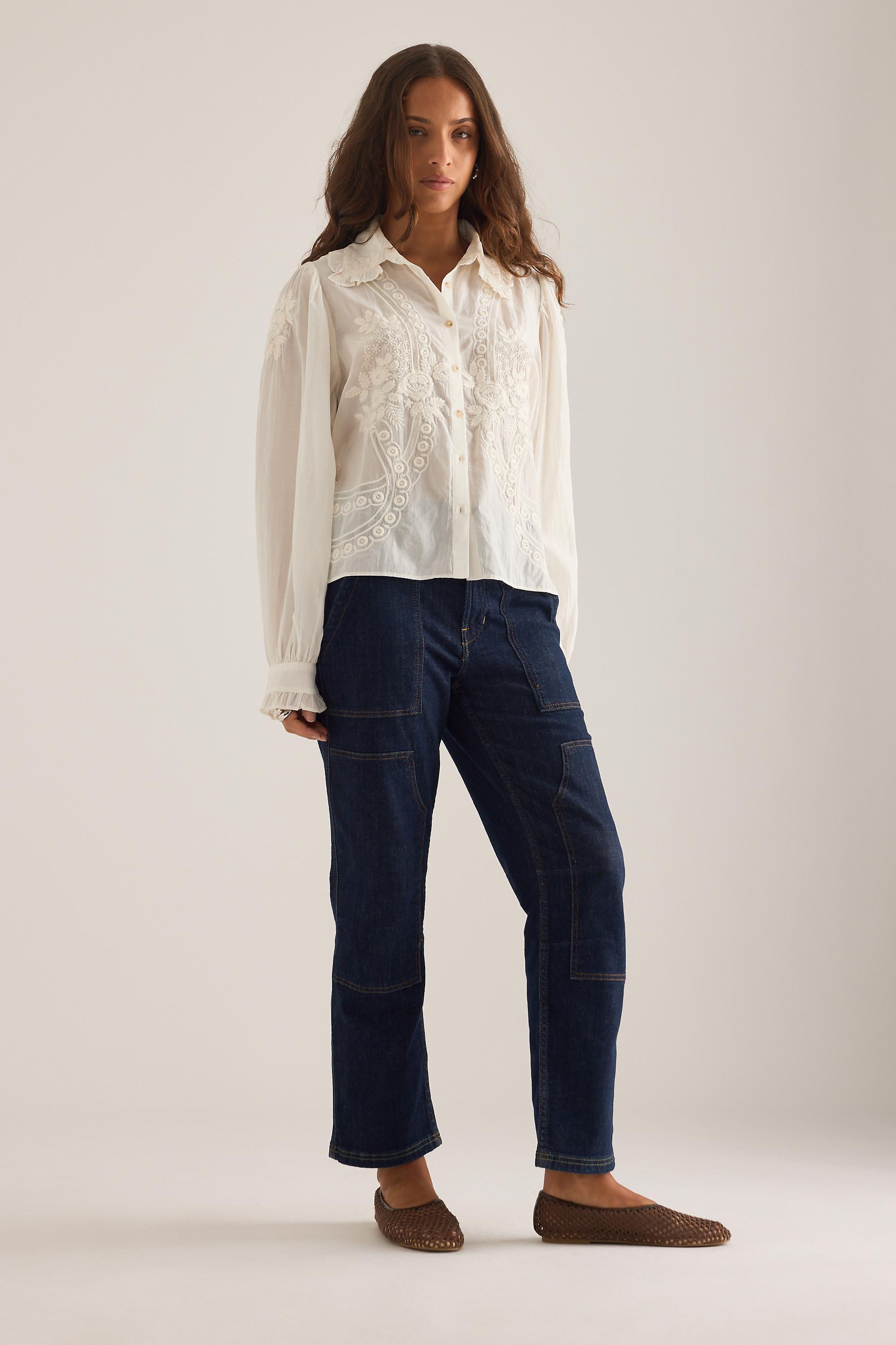 The Wanderer Mid-Rise Relaxed Jeans By Pilcro, Denim Dark, A501_0091, large image number 4