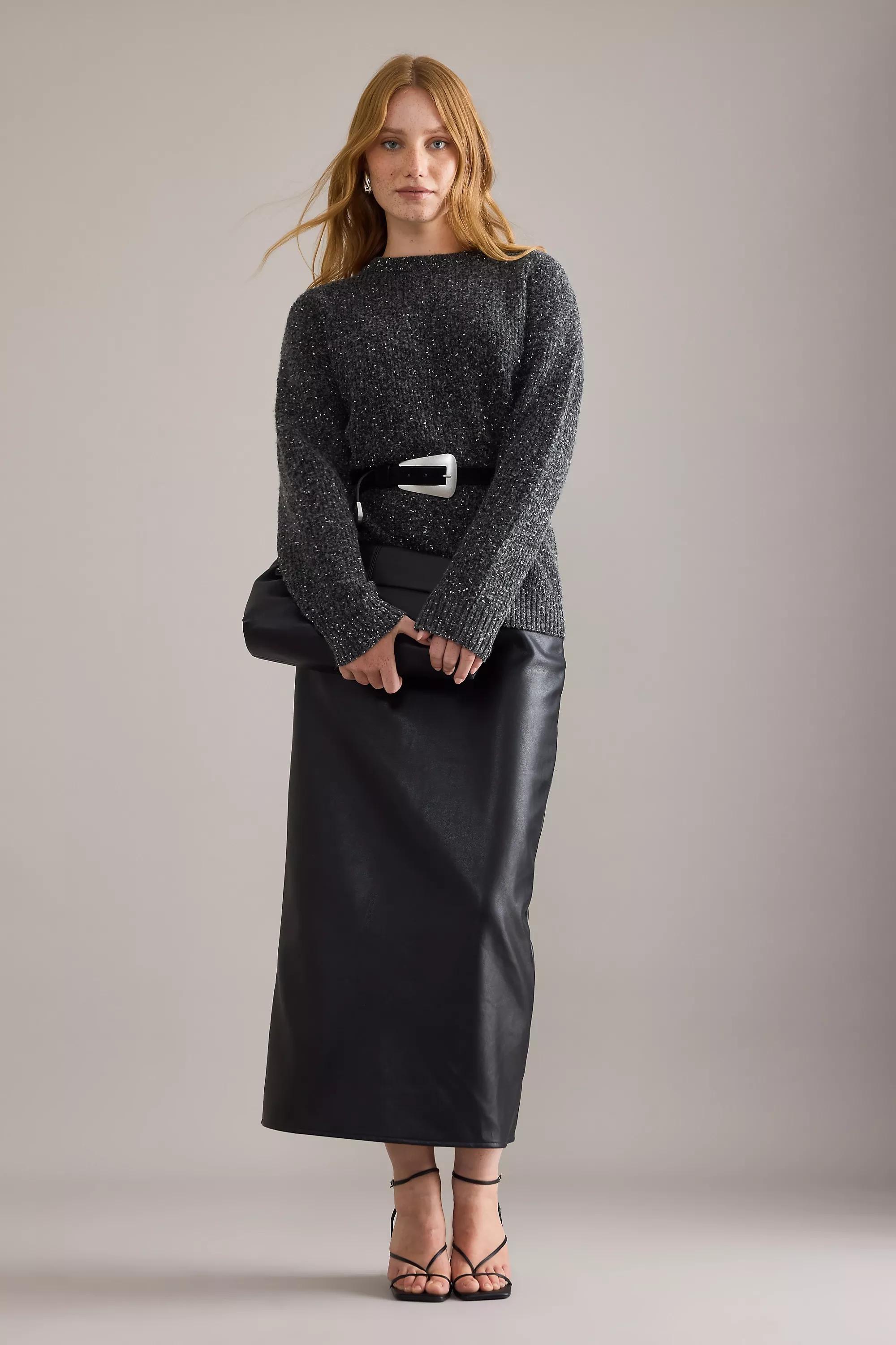 By Anthropologie Sequin Jumper, Grey, A501_0004, large image number 2