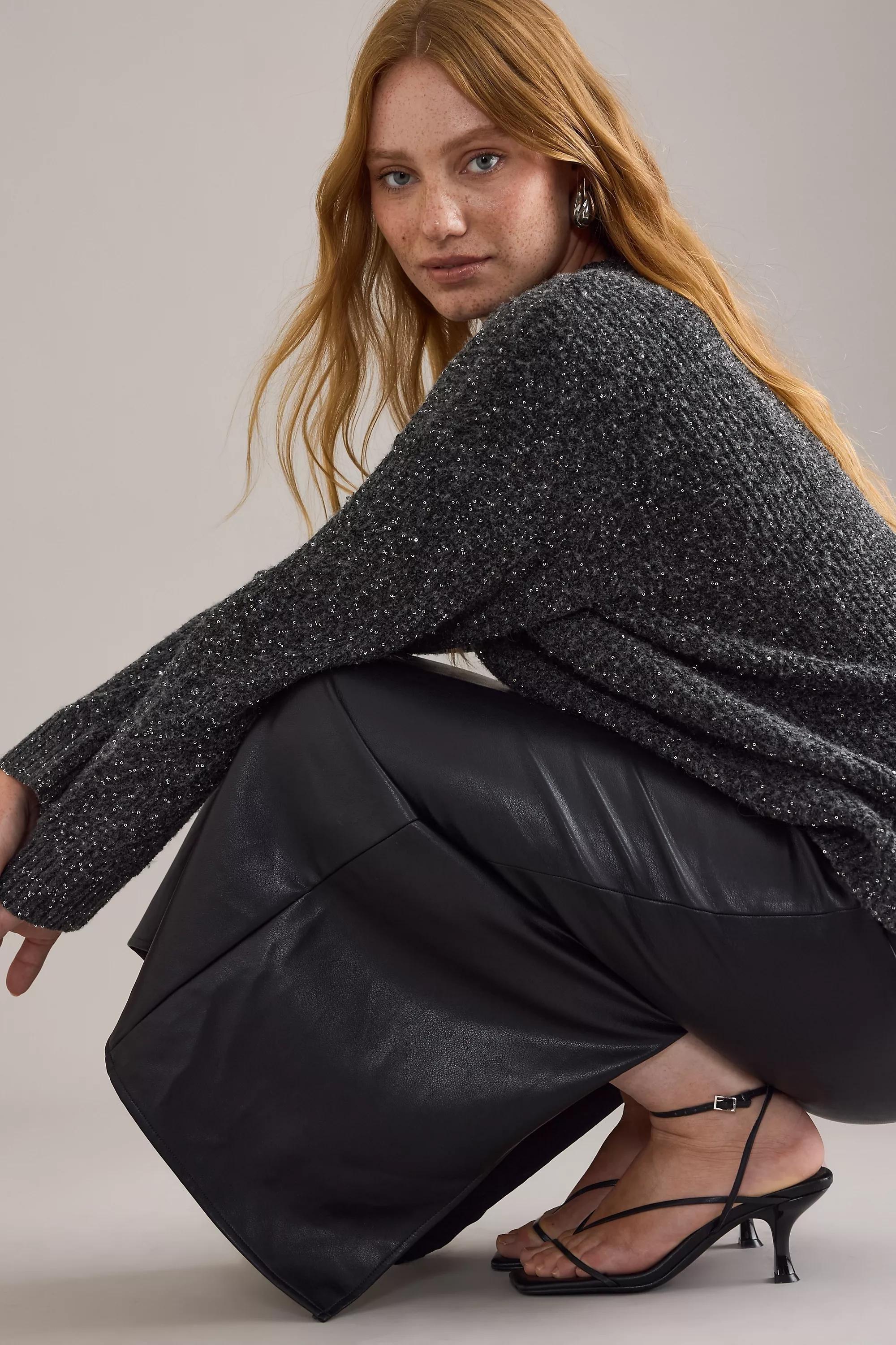 By Anthropologie Sequin Jumper, Grey, A501_0004, large image number 4