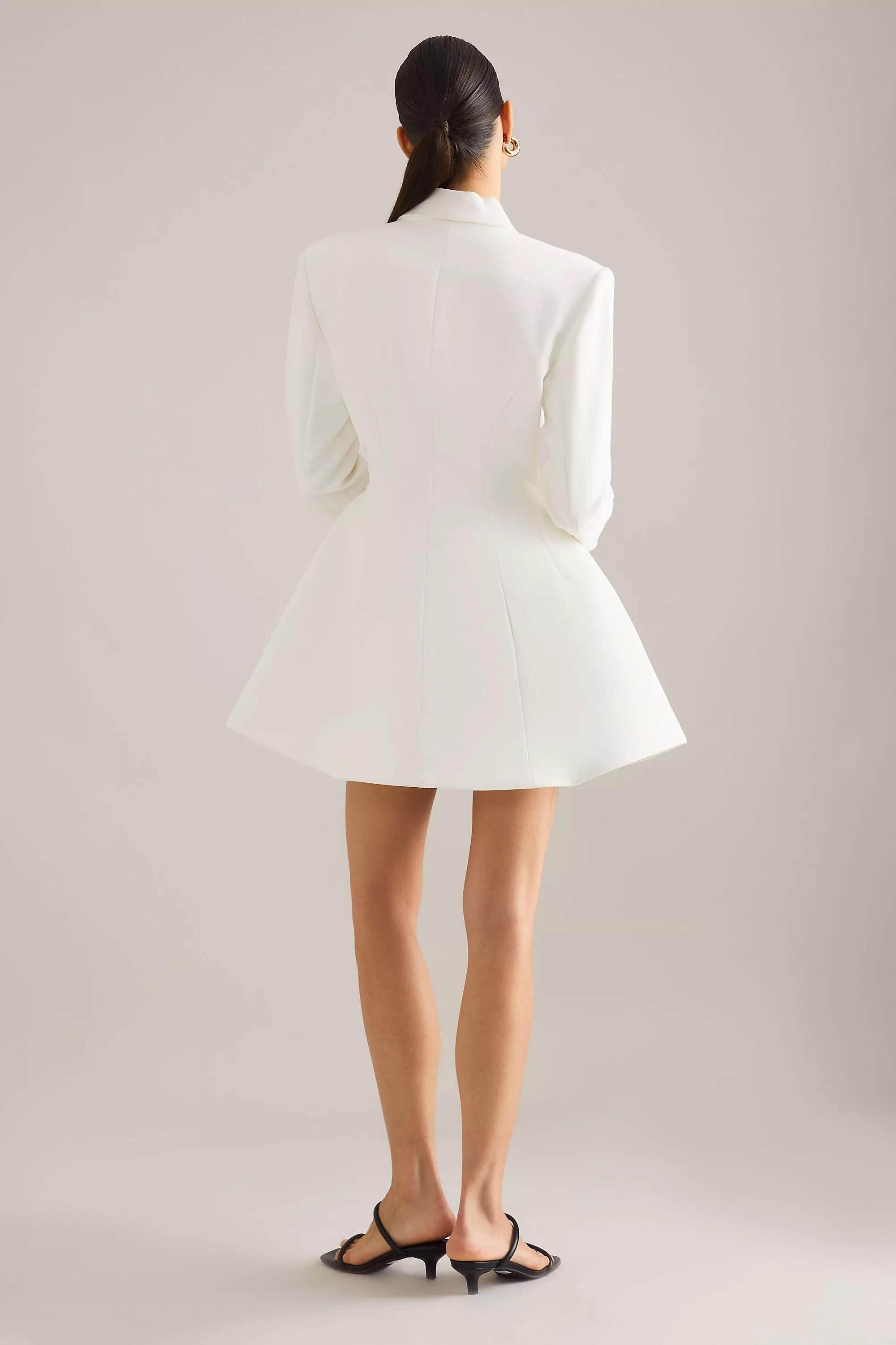 Bardot Janna Hourglass Blazer Dress, White, A501_0010, medium