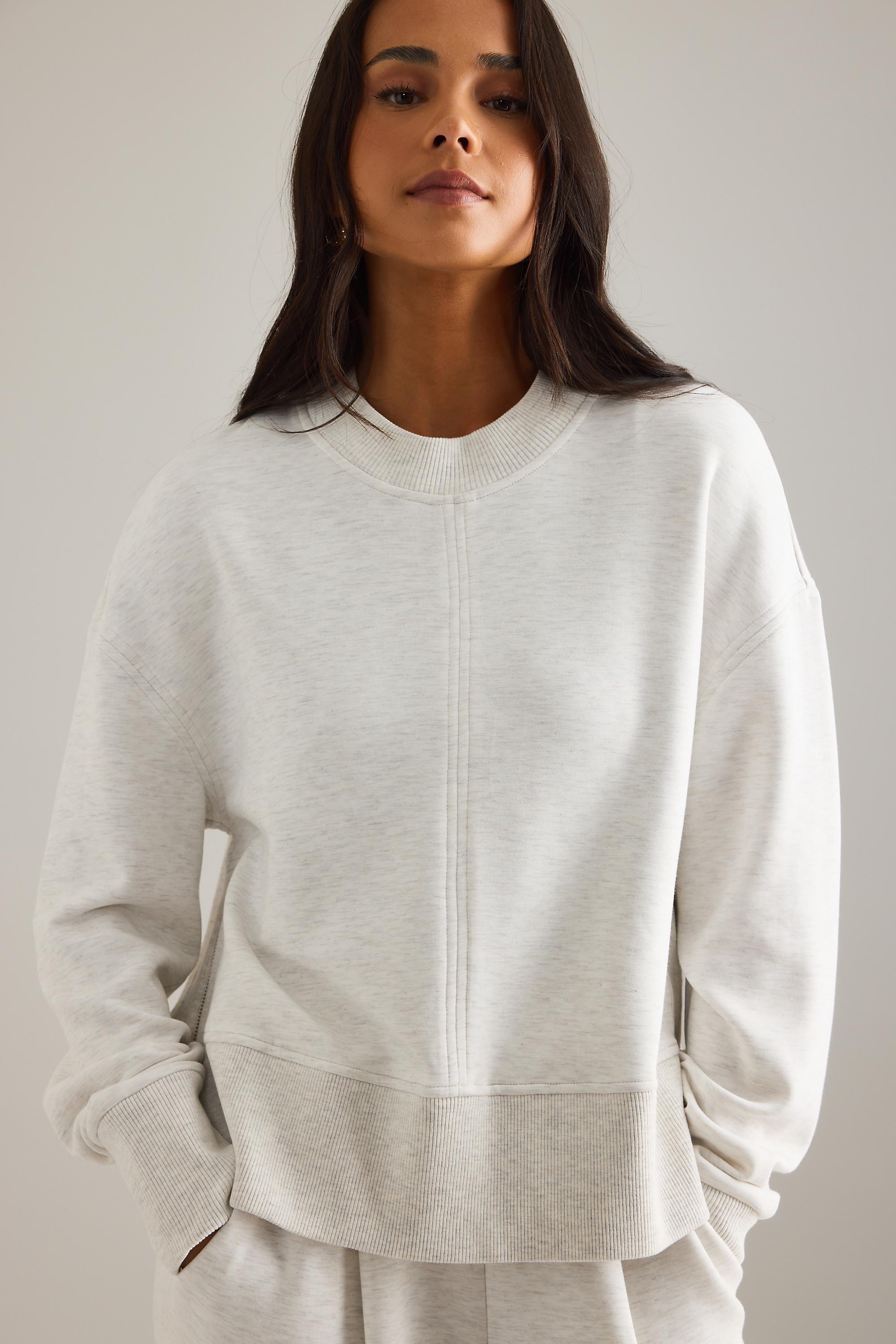 Varley Philippe Crop Sweatshirt, Beige, A501_0011, large image number 0