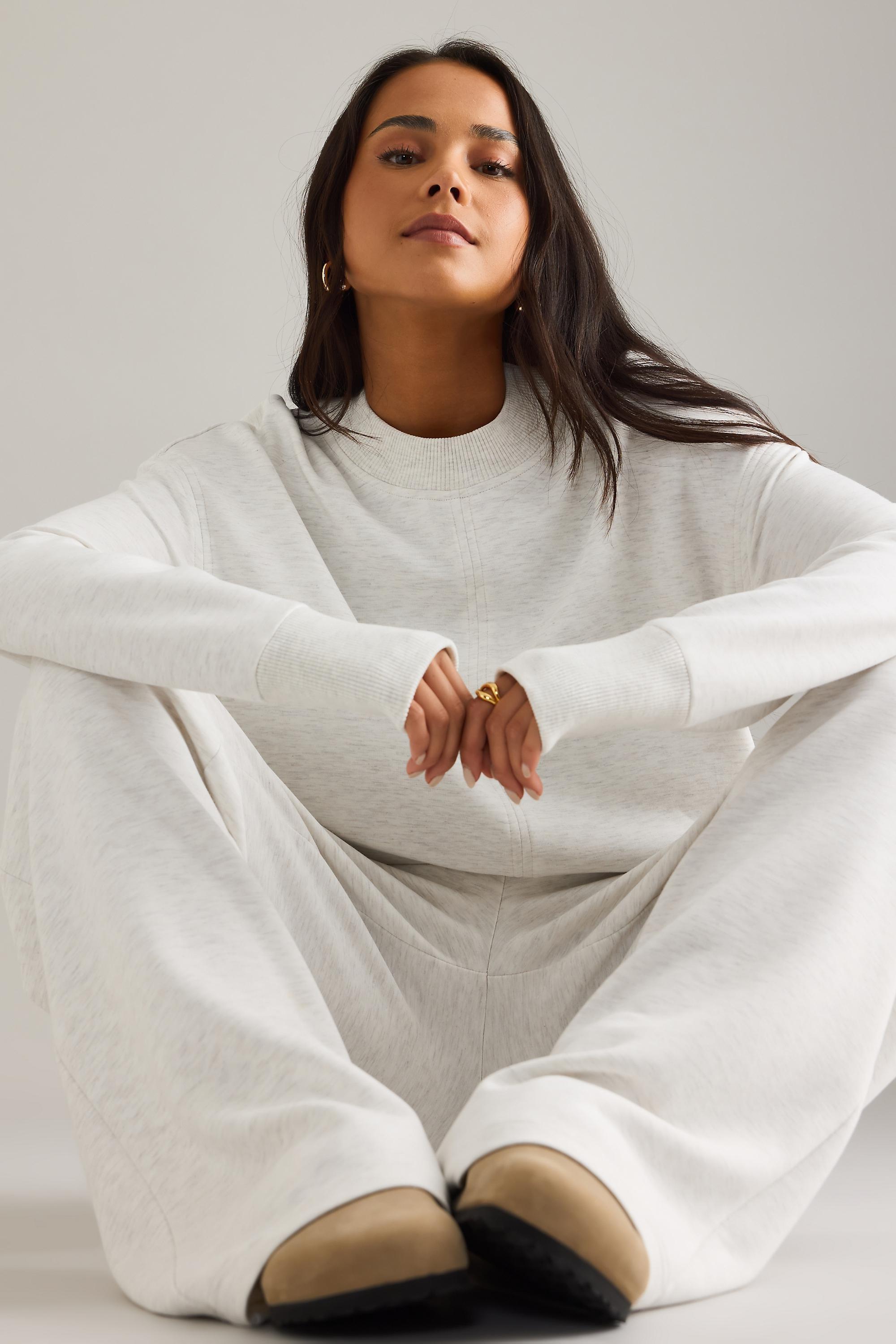 Varley Philippe Crop Sweatshirt, Beige, A501_0011, large image number 1