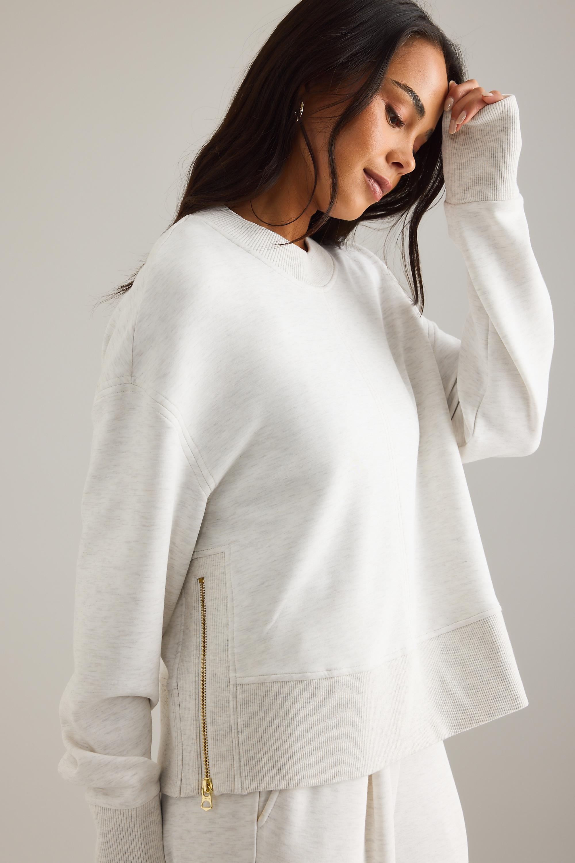 Varley Philippe Crop Sweatshirt, Beige, A501_0011, large image number 3