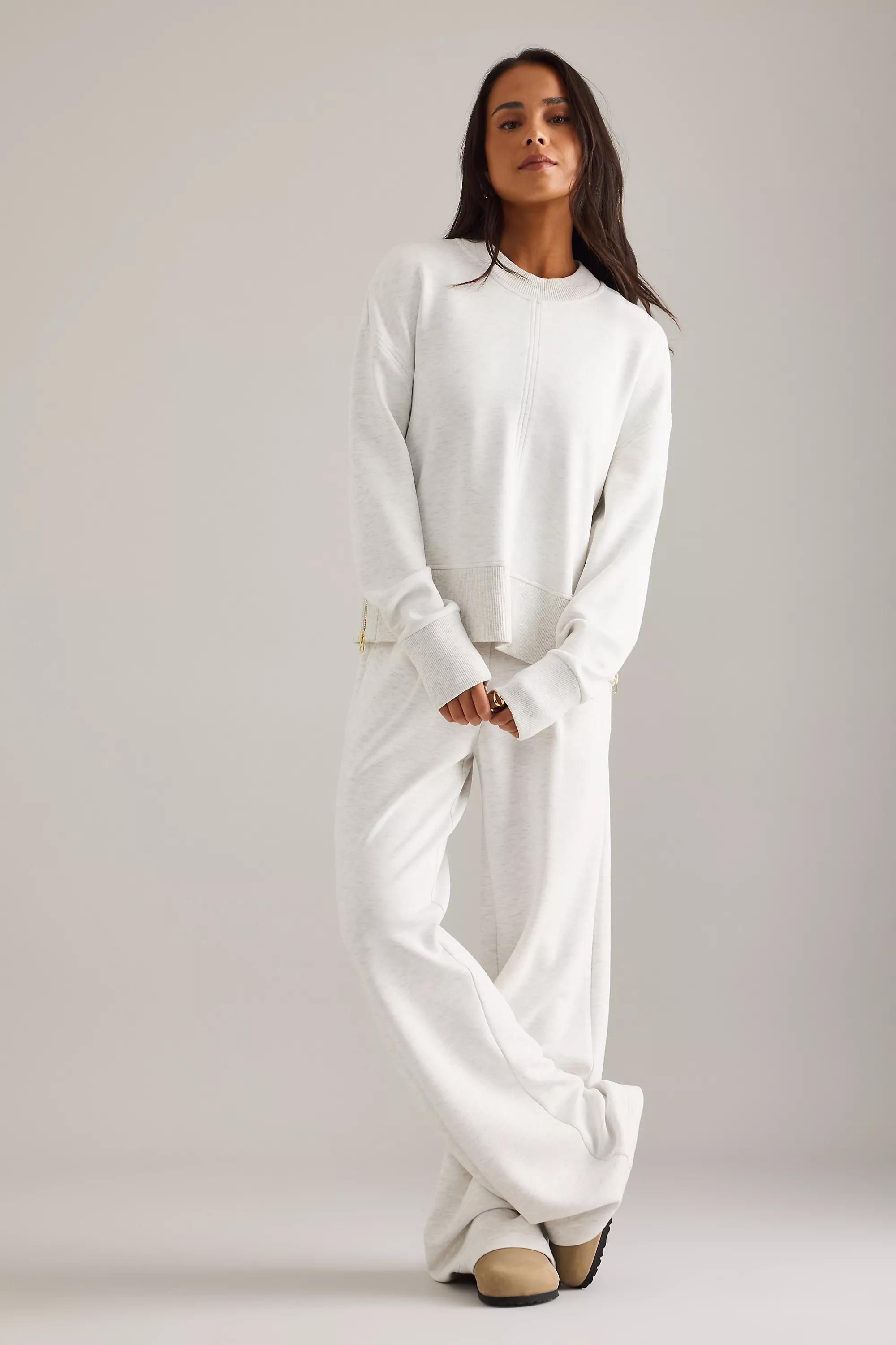 Varley The Extra Wide-Leg Trousers, White, A501_0011, large image number 3