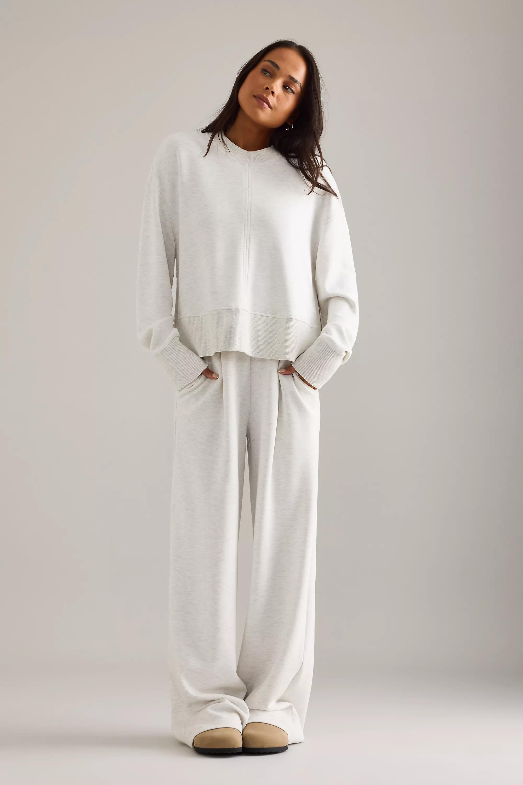 Varley The Extra Wide-Leg Trousers, White, A501_0011, large image number 5