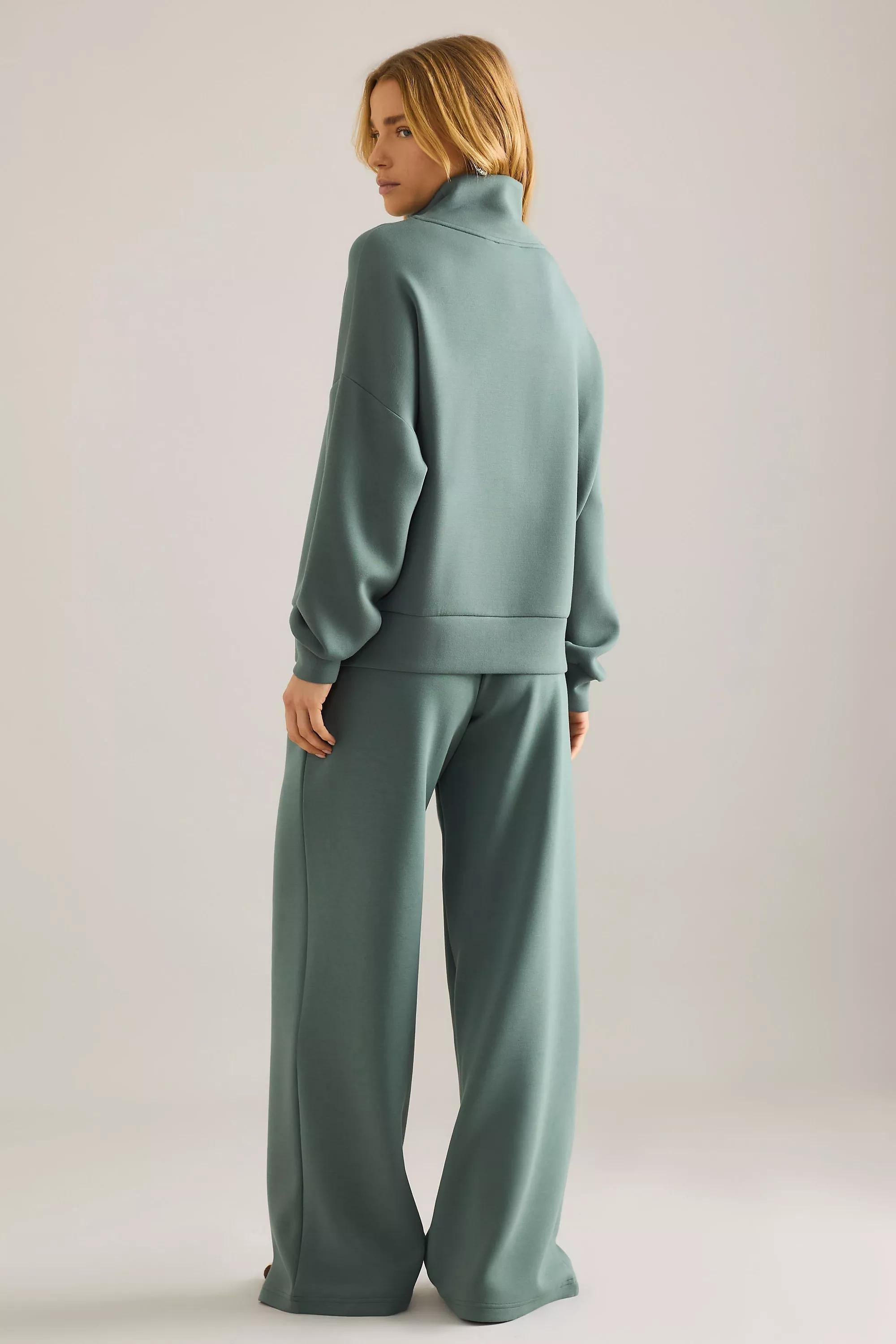Varley The Extra Wide-Leg 32 Trousers, Green, Green, large image number 1