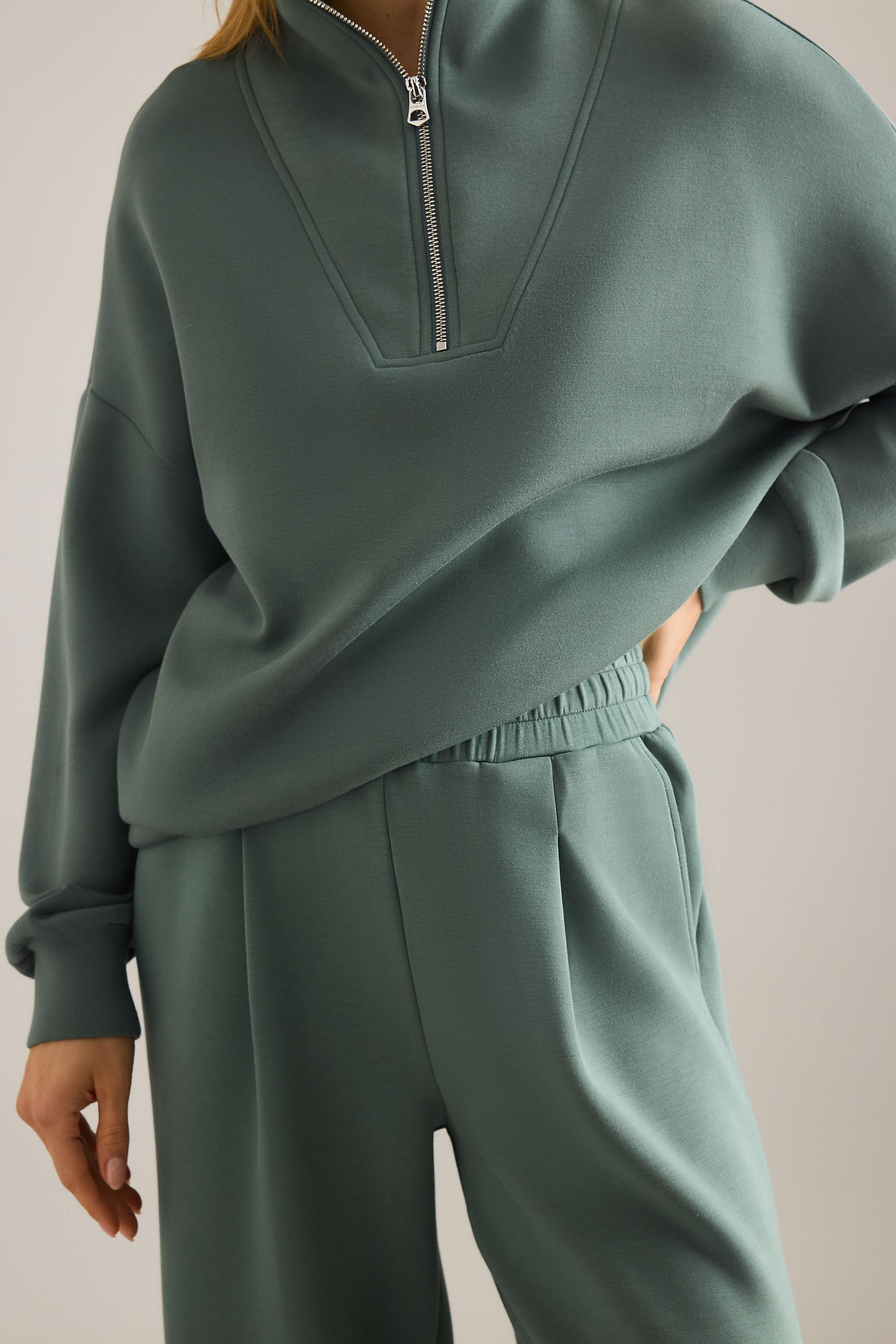 Varley The Extra Wide-Leg 32 Trousers, Green, Green, large image number 5