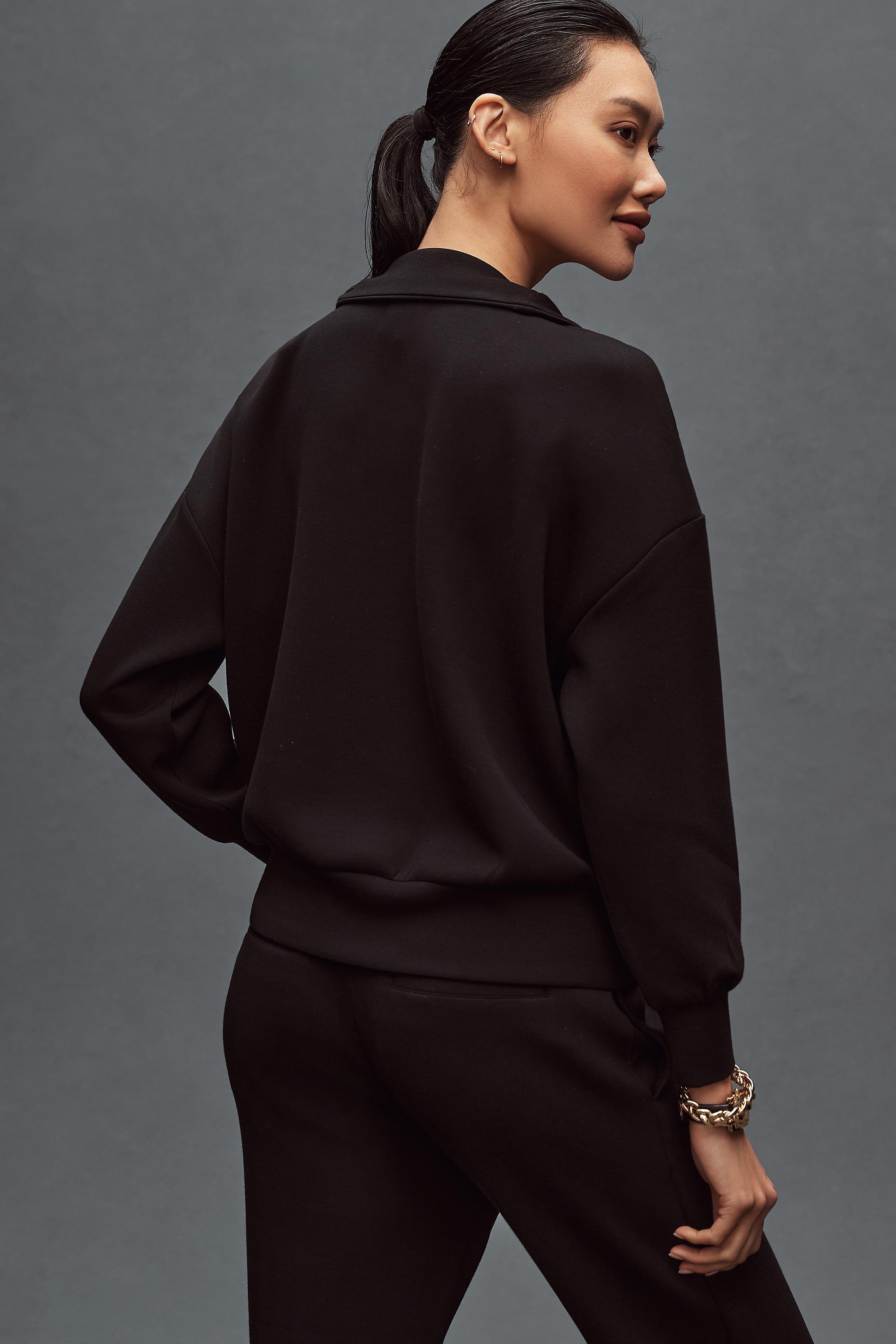 Varley Hawley Half-Zip Sweatshirt, Black, Black, medium