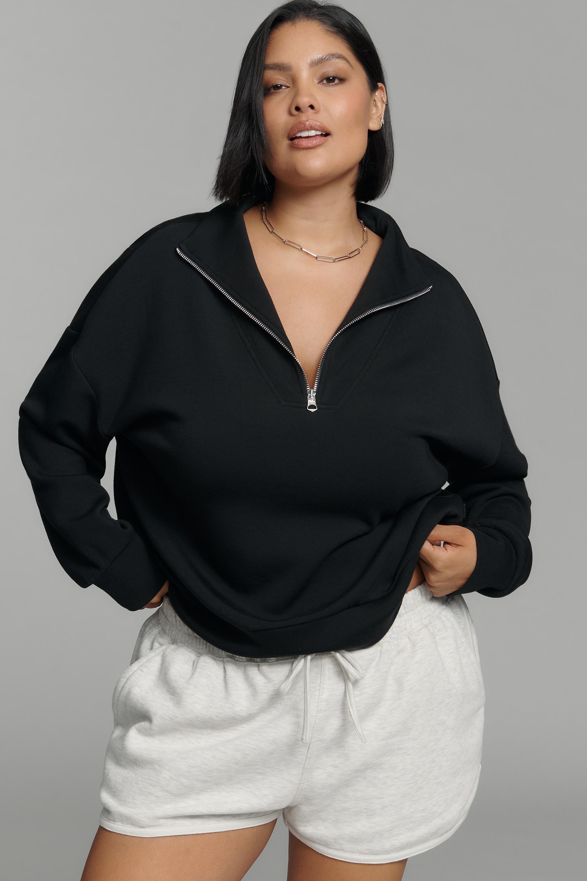 Varley Hawley Half-Zip Sweatshirt, Black, Black, large image number 3