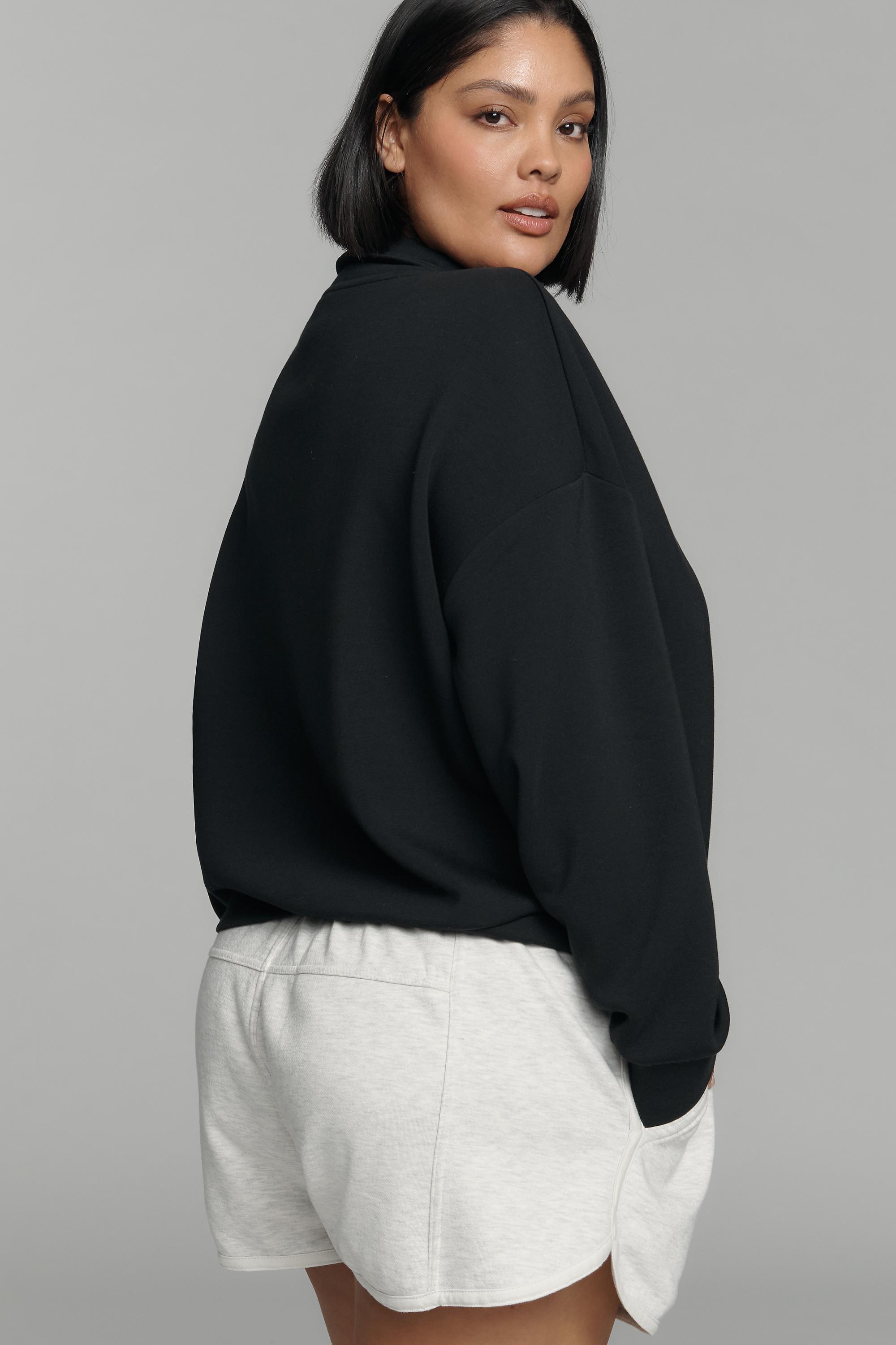 Varley Hawley Half-Zip Sweatshirt, Black, Black, large image number 4