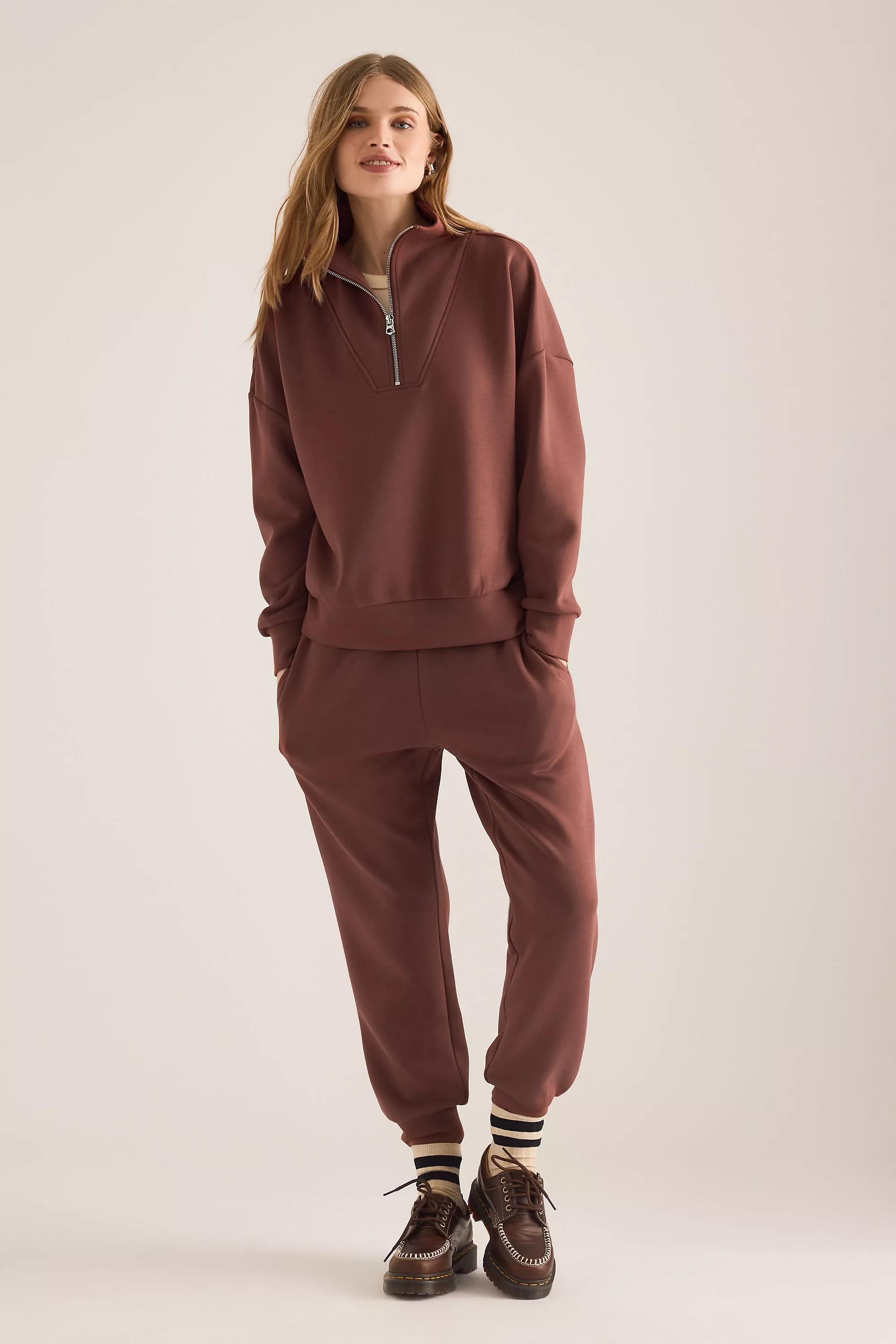 Varley Slim Cuffed Joggers, Brown, A501_0020, large image number 0