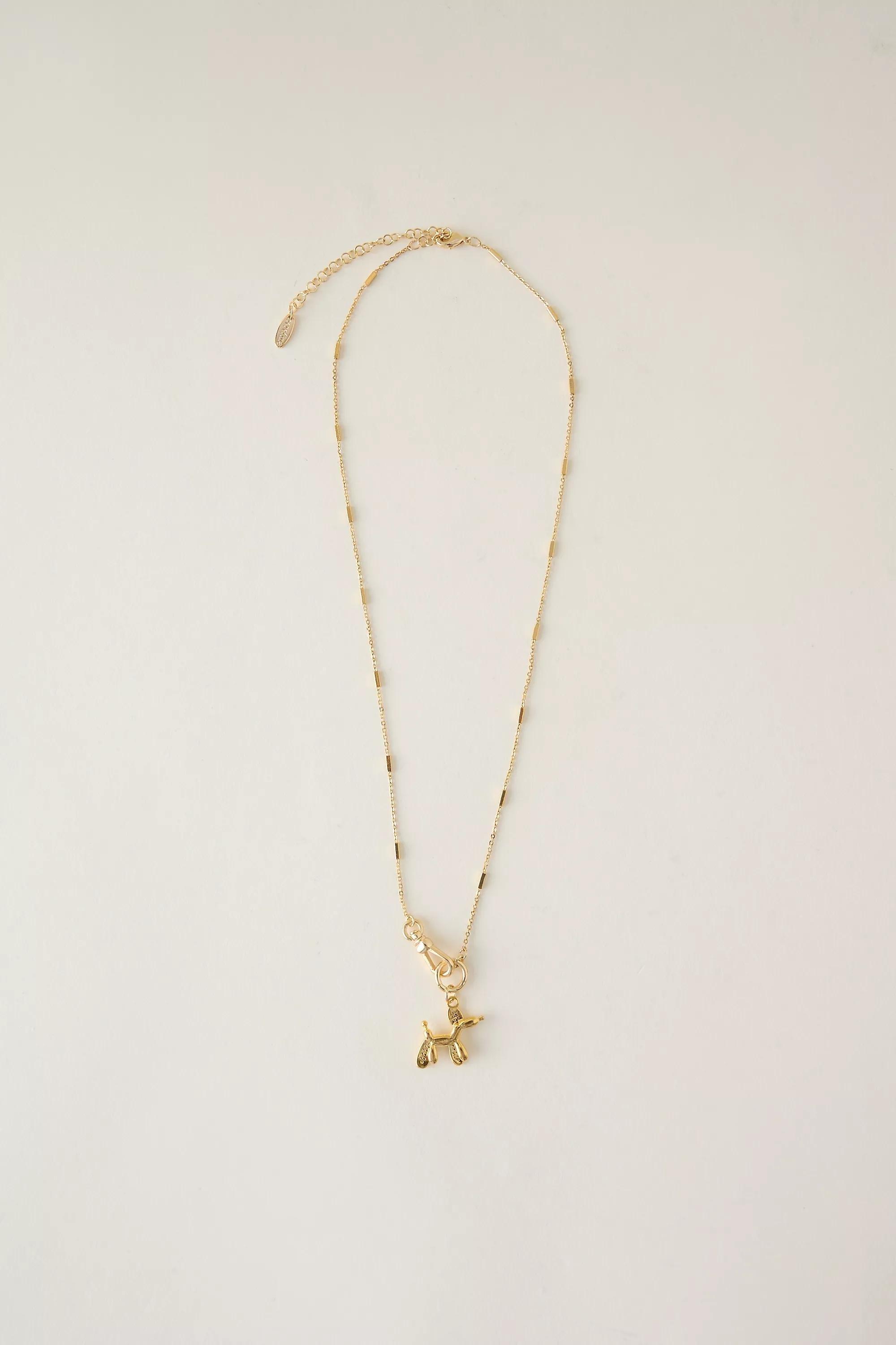 Balloon Dog Pendant Necklace, Gold, A501_0070, large image number 3
