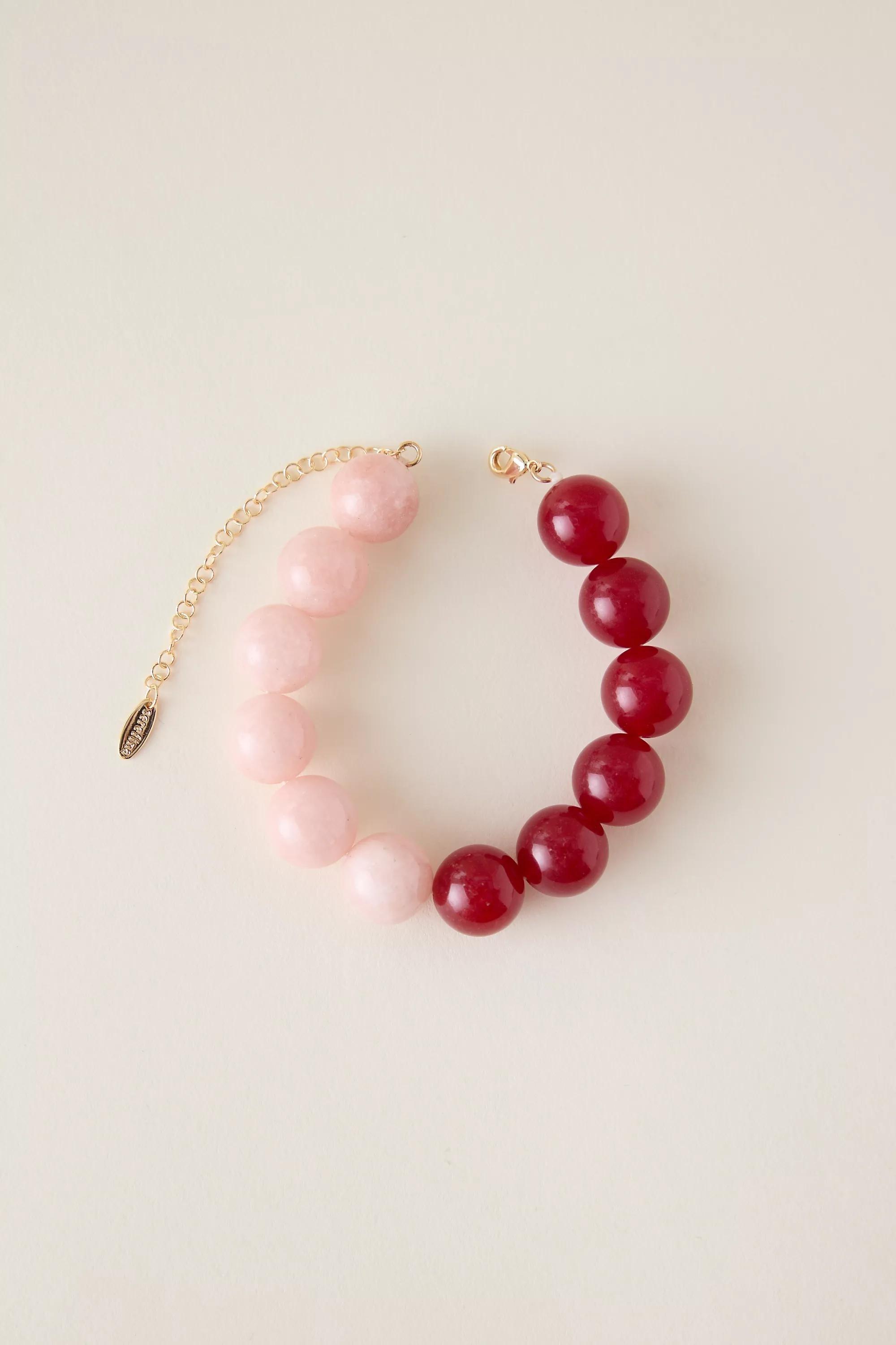 PINK Chunky Beaded Bracelet, A501_0066, large image number 1