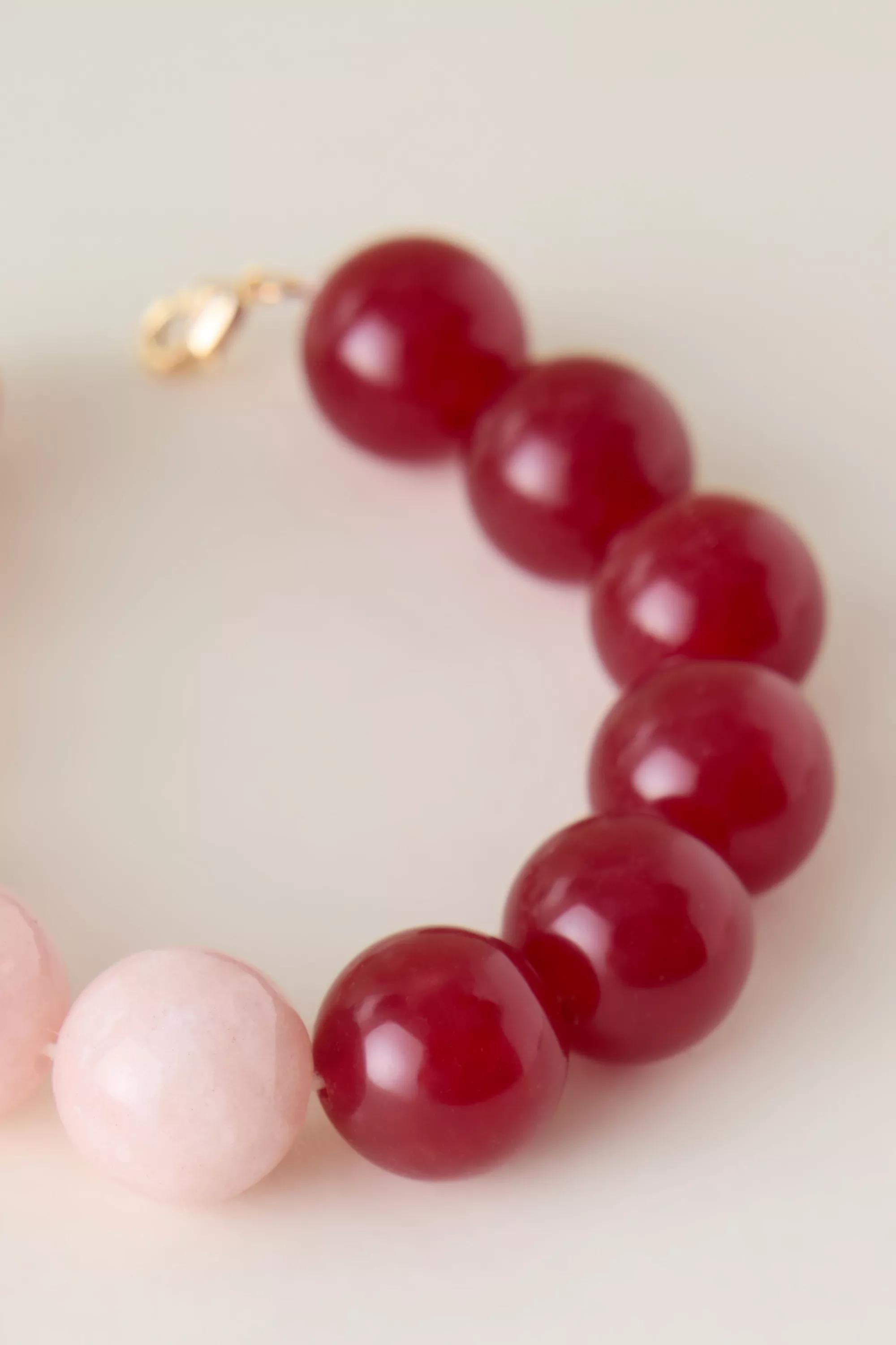 PINK Chunky Beaded Bracelet, A501_0066, large image number 3