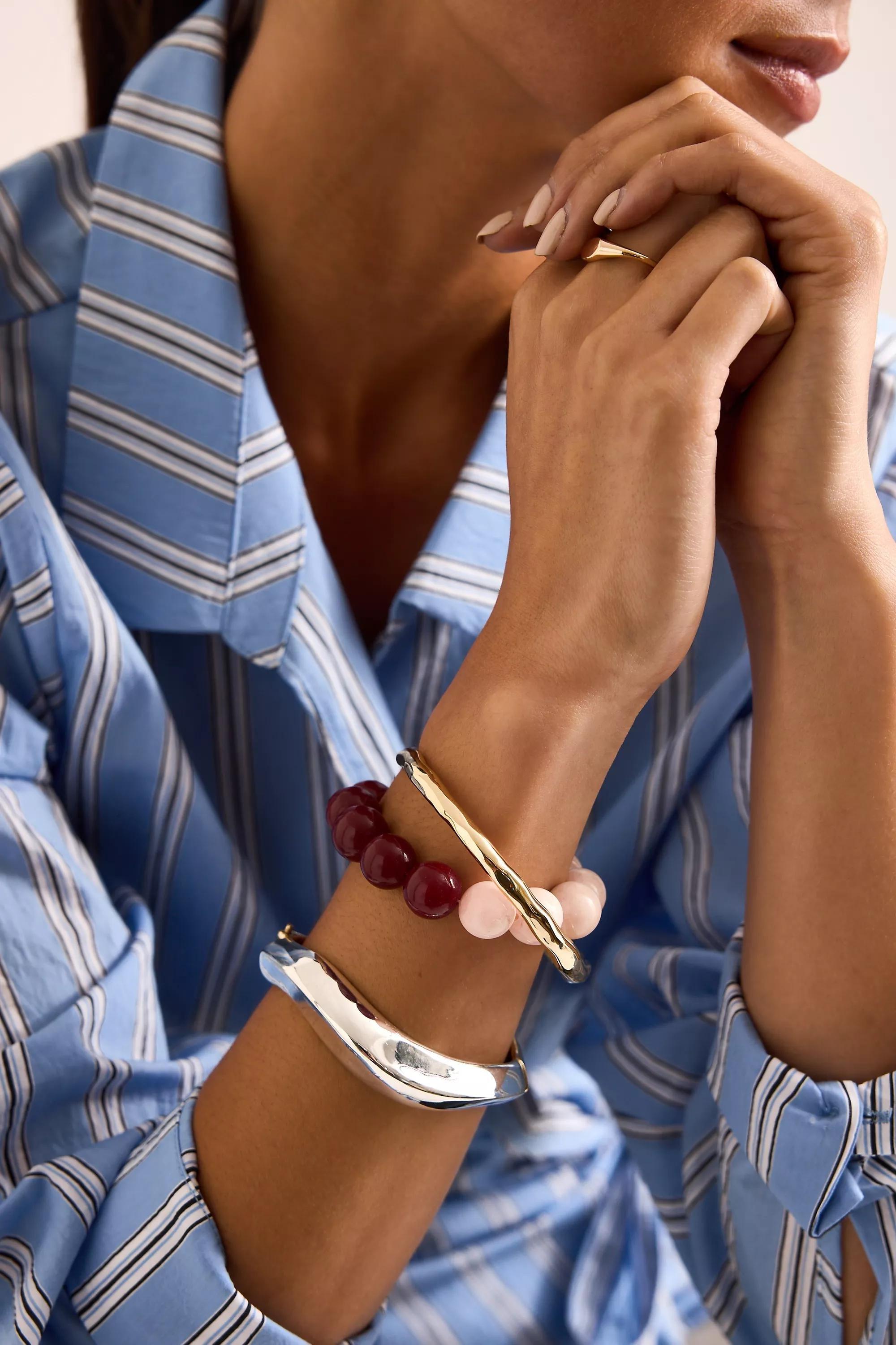 PINK Chunky Beaded Bracelet, A501_0066, large image number 4