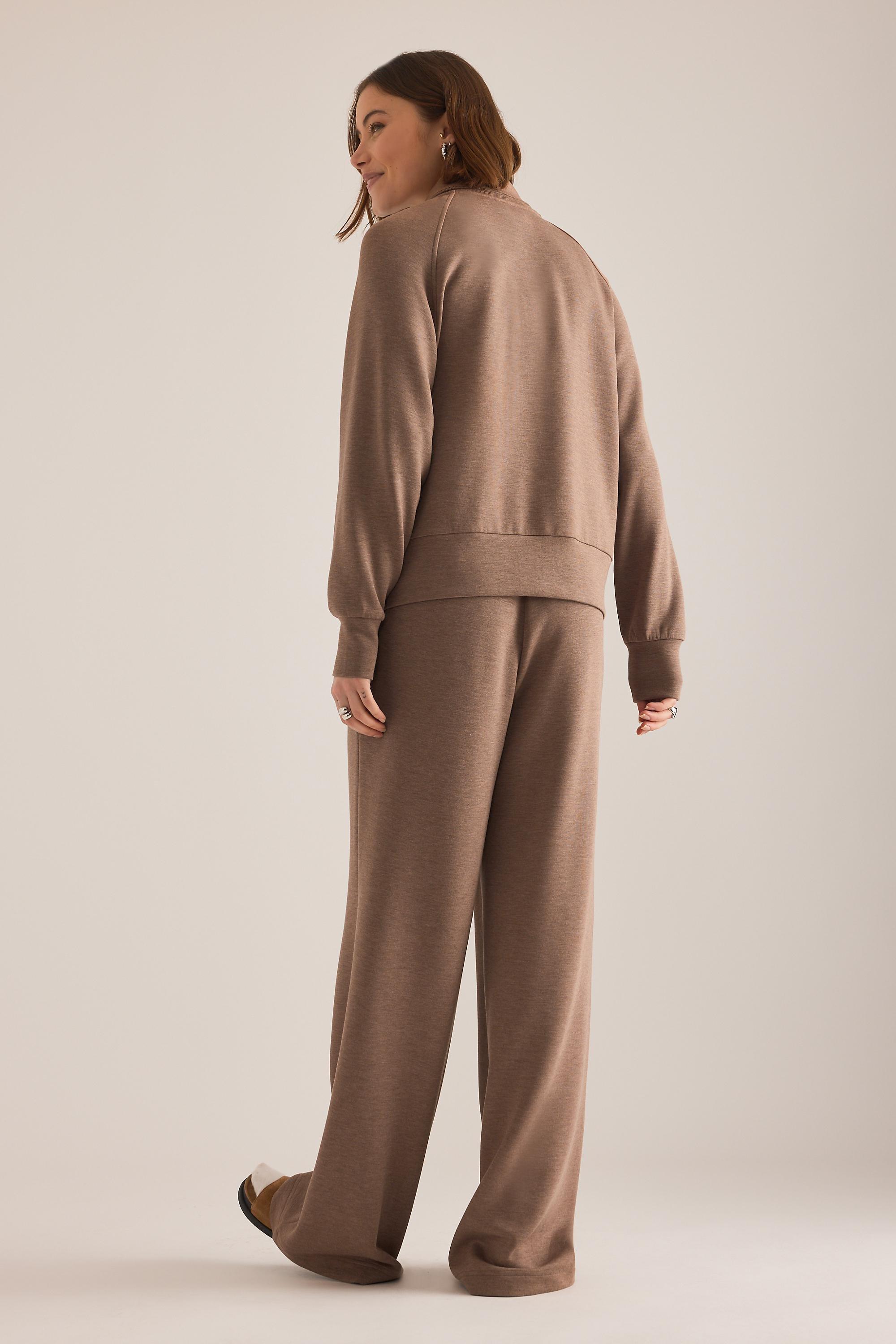 Varley The Extra Wide-Leg Trousers, Brown, Brown, medium