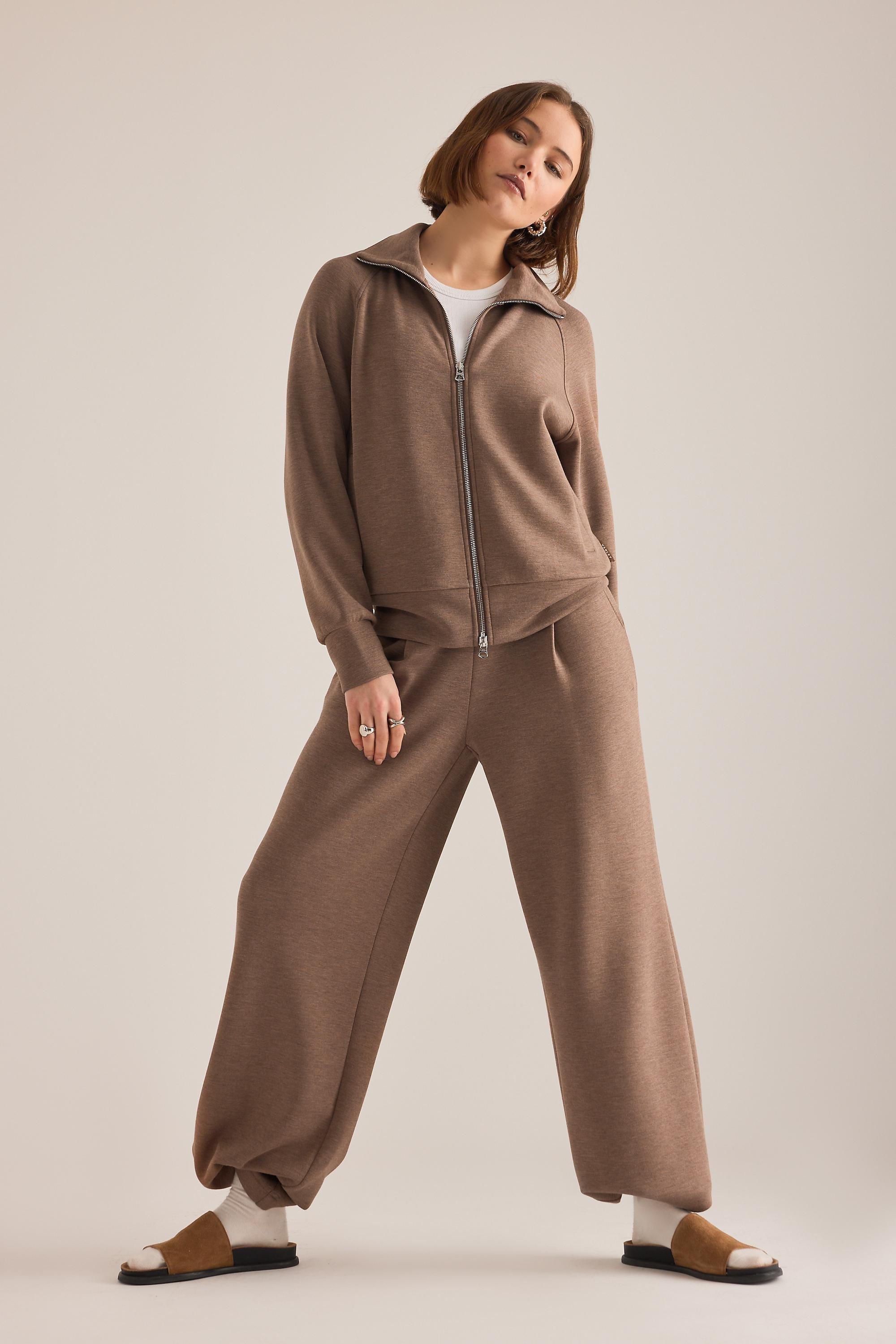 Varley The Extra Wide-Leg Trousers, Brown, Brown, large image number 3