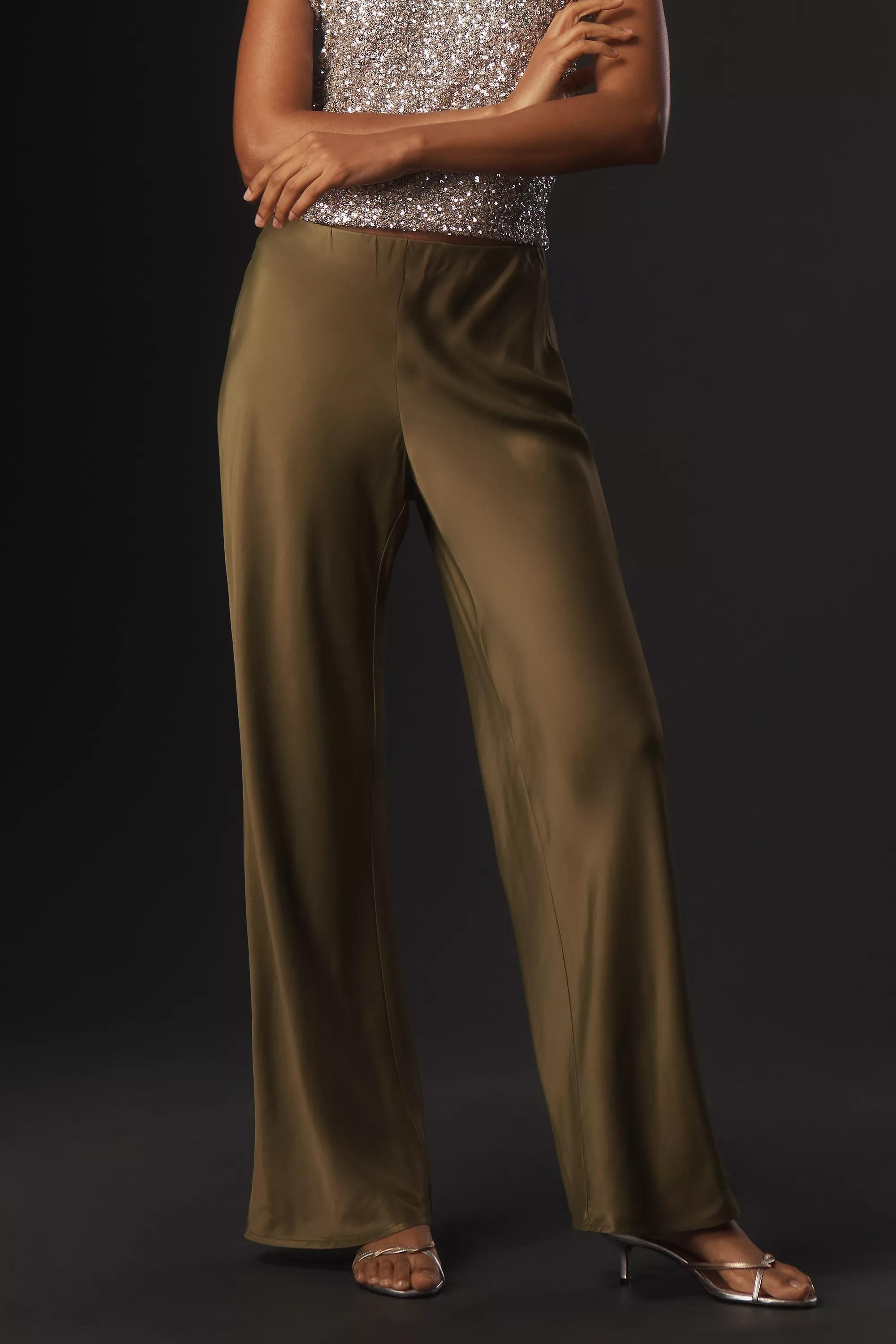The Tilda Pull-On Wide-Leg Trousers, Green, A501_0230, large image number 2